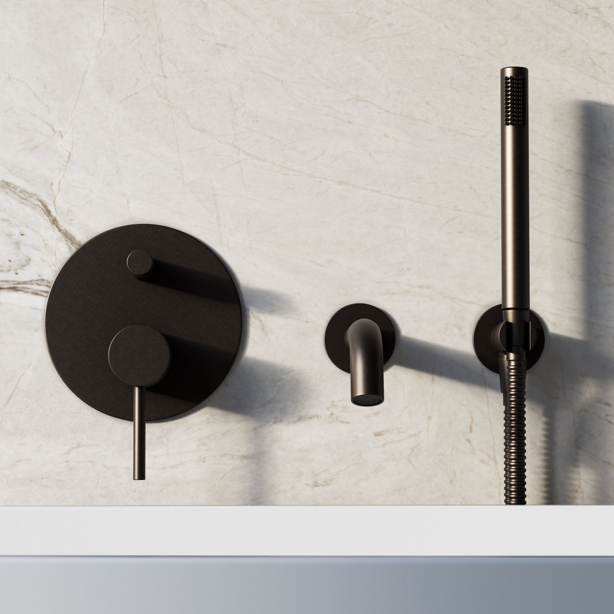 Image of Origin Bath Set – Short Spout with Diverter & Straight Hand Shower - Cavari