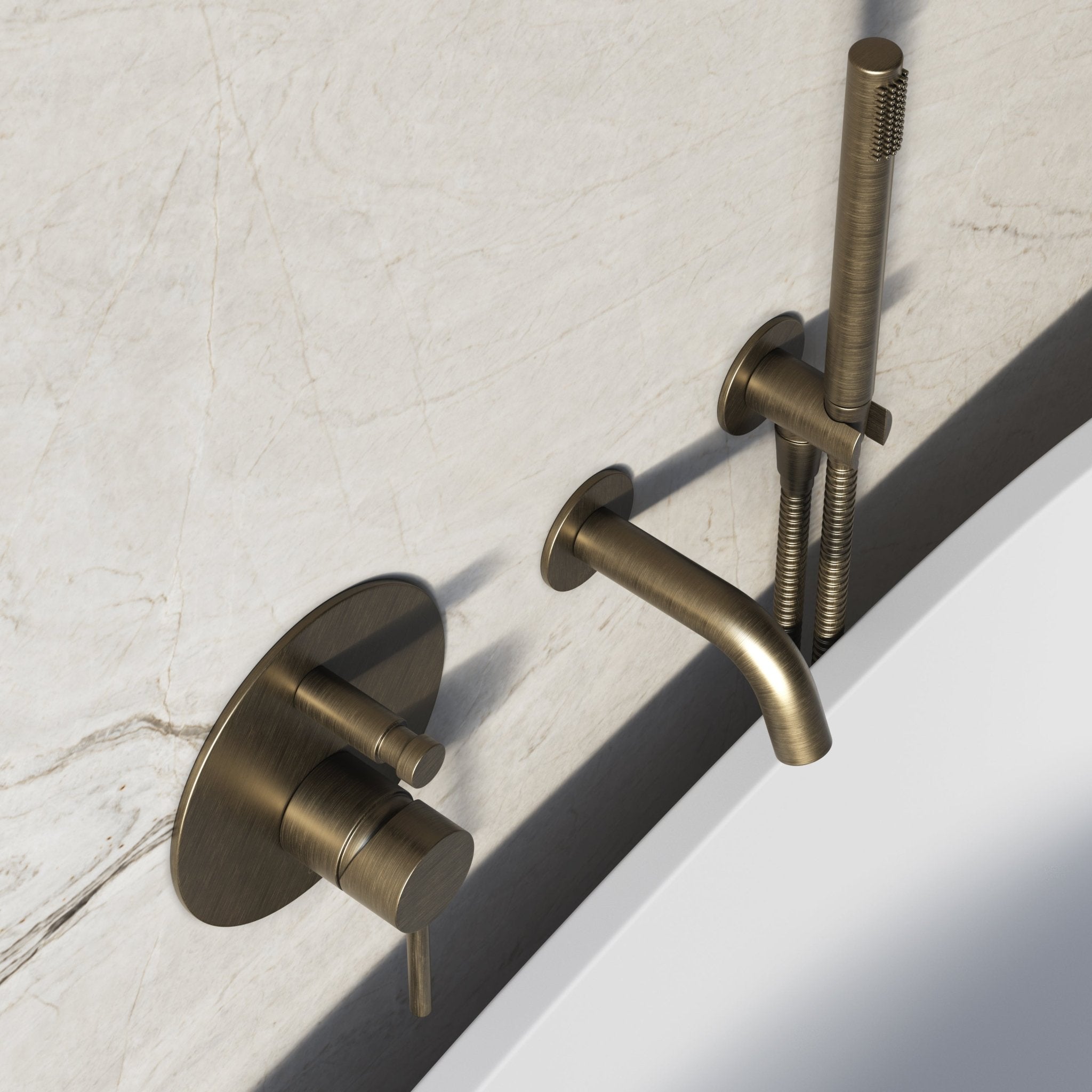 Image of Origin Bath Set – Short Spout with Diverter & Straight Hand Shower - Cavari