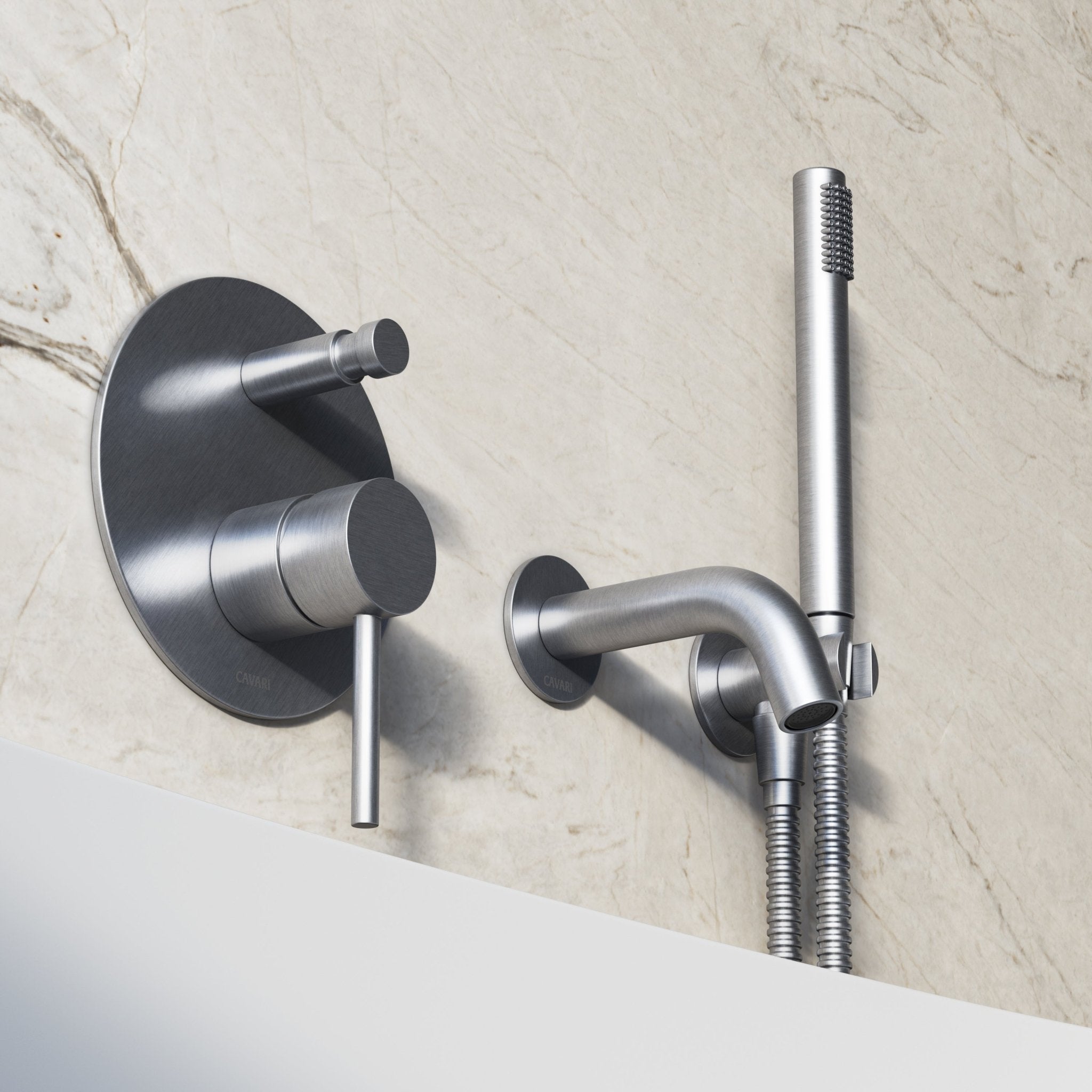 Image of Origin Bath Set – Short Spout with Diverter & Straight Hand Shower - Cavari