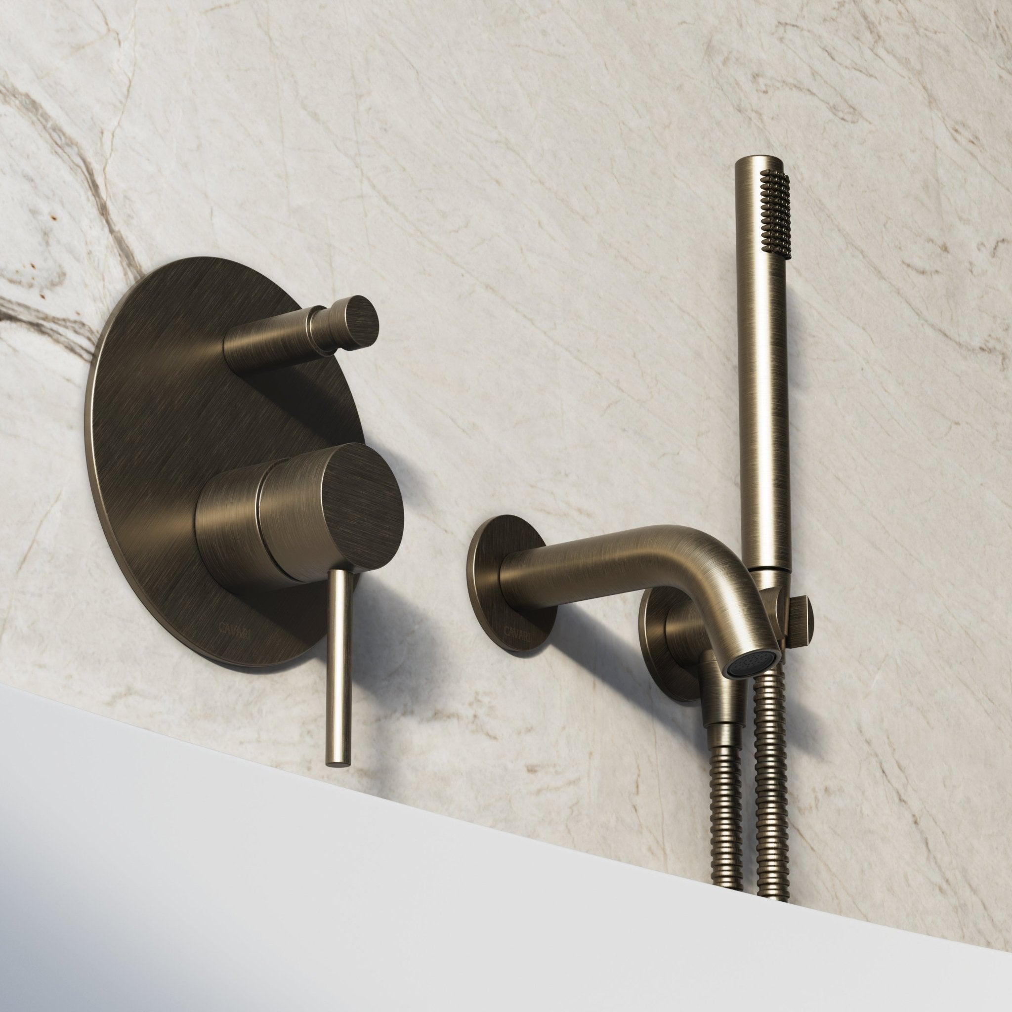Image of Origin Bath Set – Short Spout with Diverter & Straight Hand Shower - Cavari