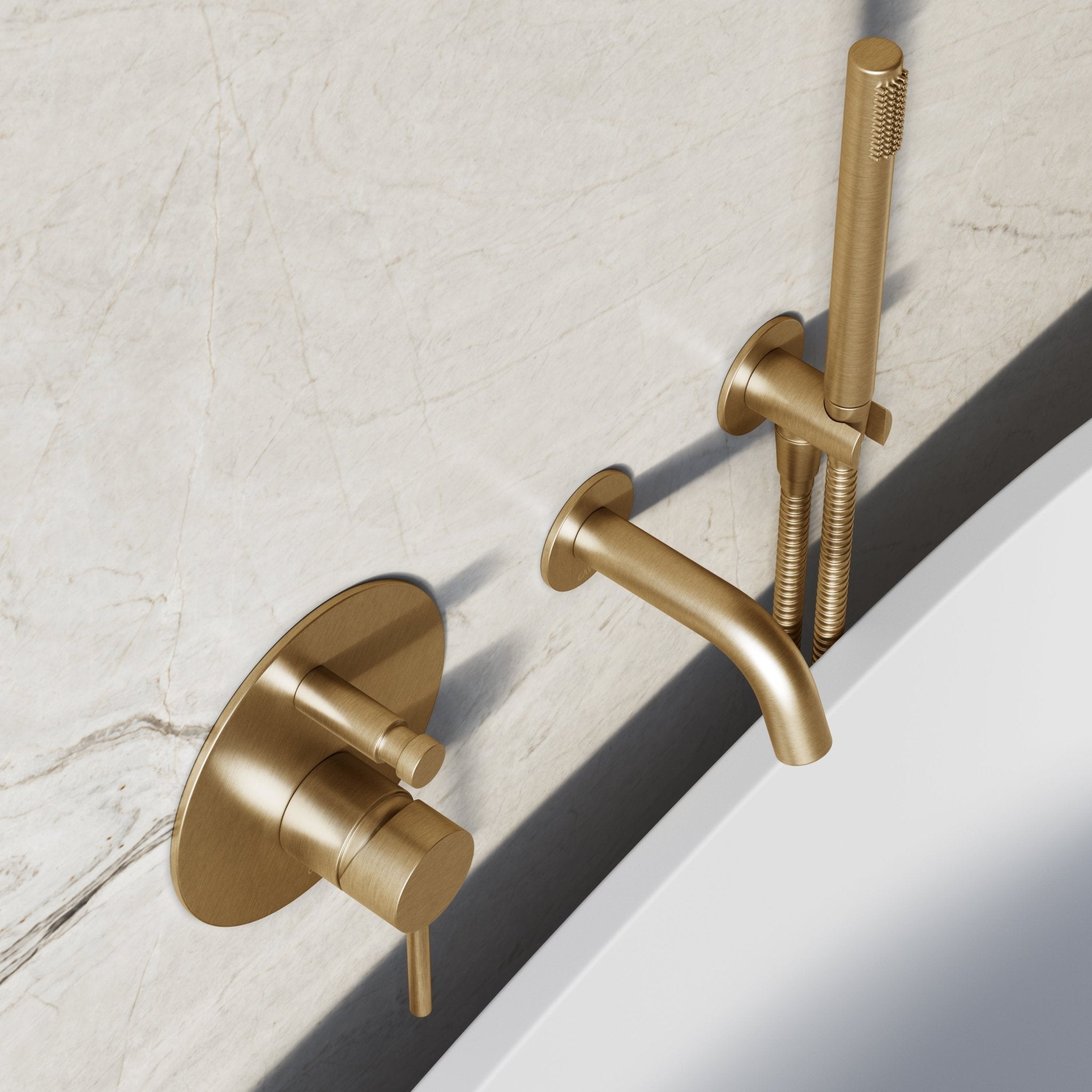 Image of Origin Bath Set – Short Spout with Diverter & Straight Hand Shower - Cavari