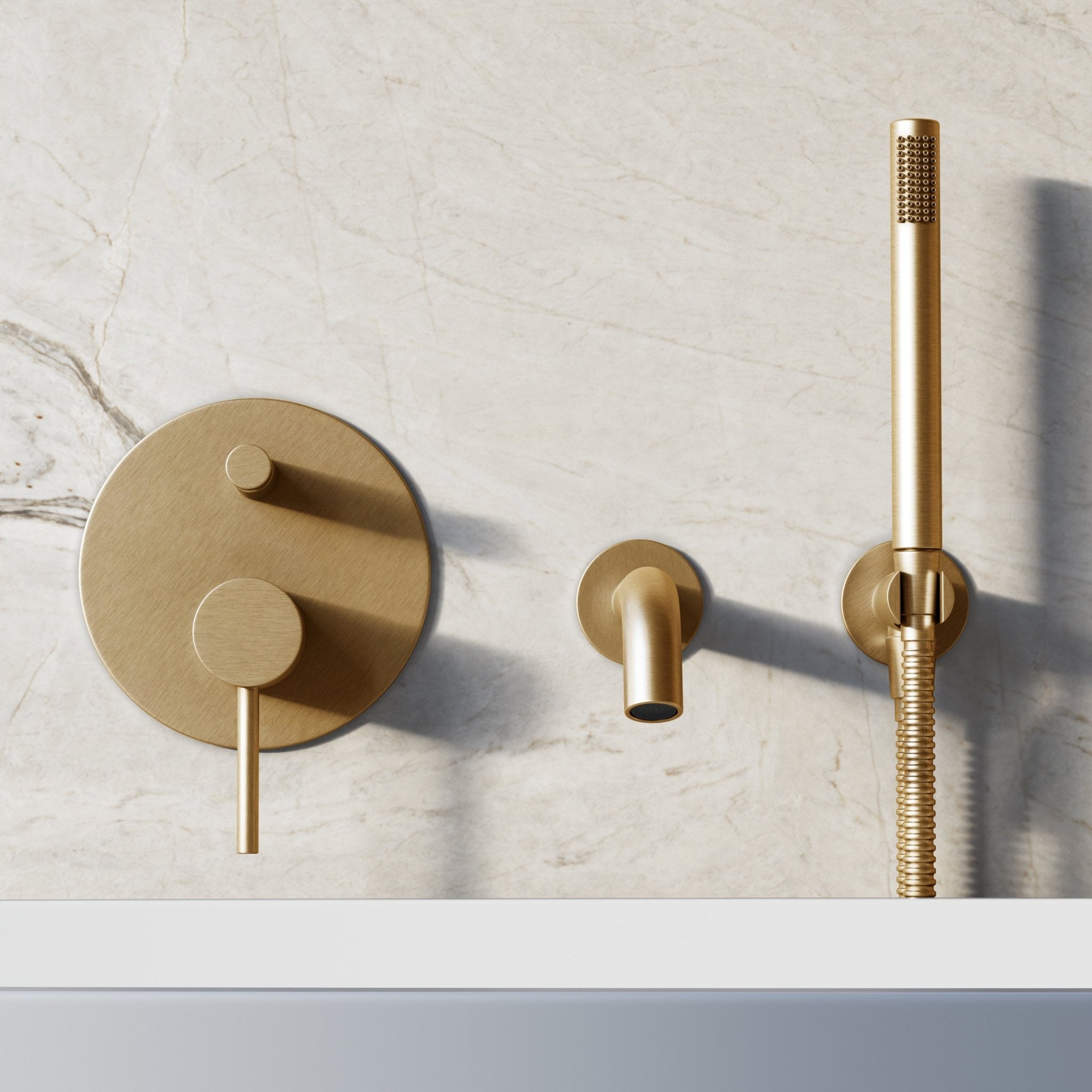 Image of Origin Bath Set – Short Spout with Diverter & Straight Hand Shower - Cavari