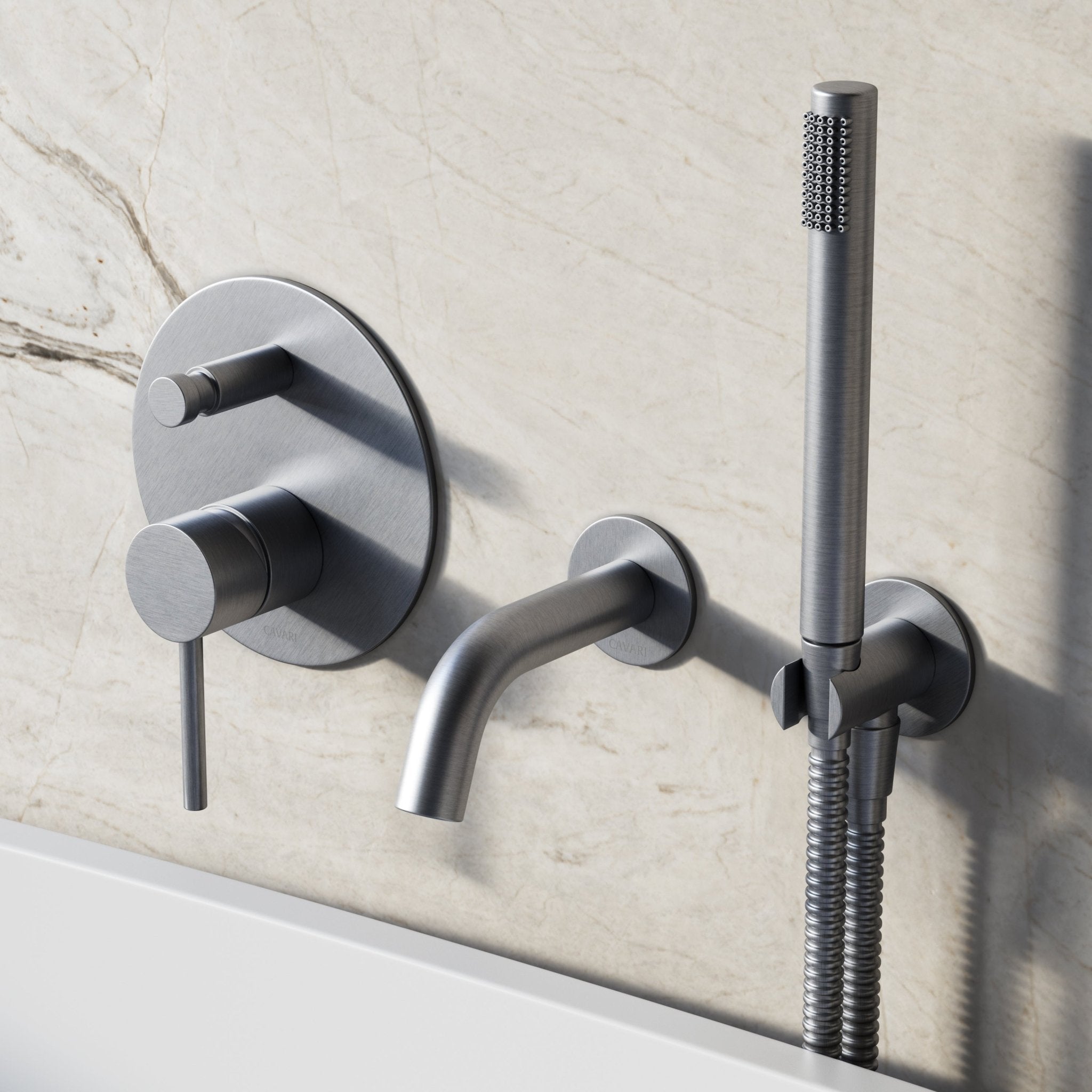 Image of Origin Bath Set – Short Spout with Diverter & Straight Hand Shower - Cavari