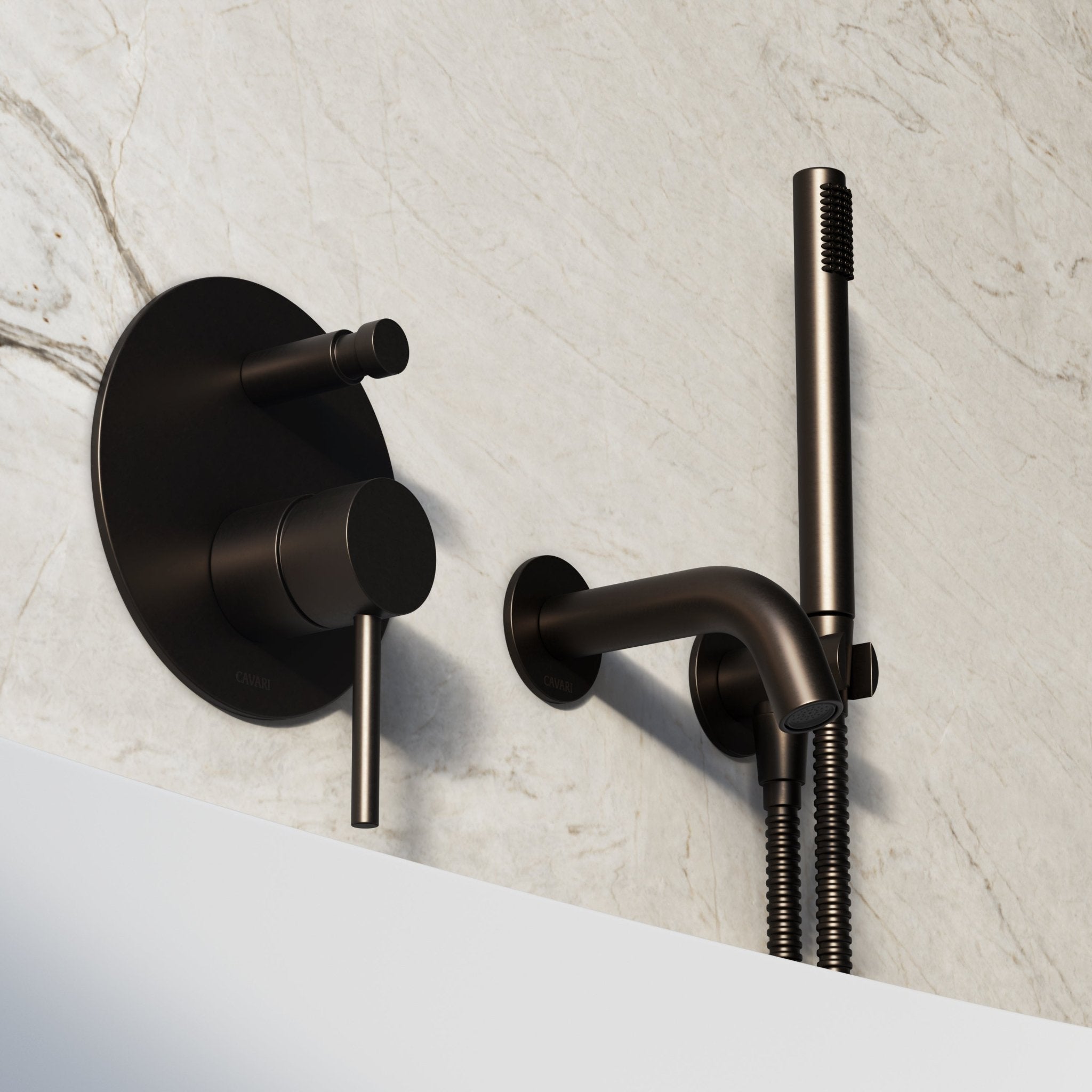 Image of Origin Bath Set – Short Spout with Diverter & Straight Hand Shower - Cavari