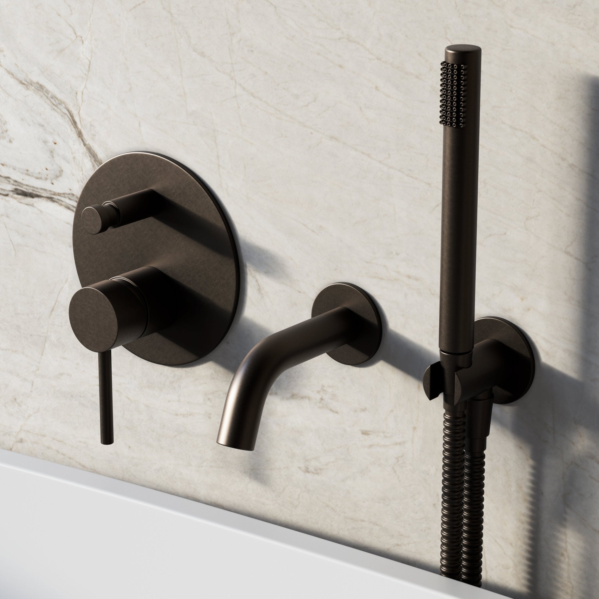 Image of Origin Bath Set – Short Spout with Diverter & Straight Hand Shower - Cavari