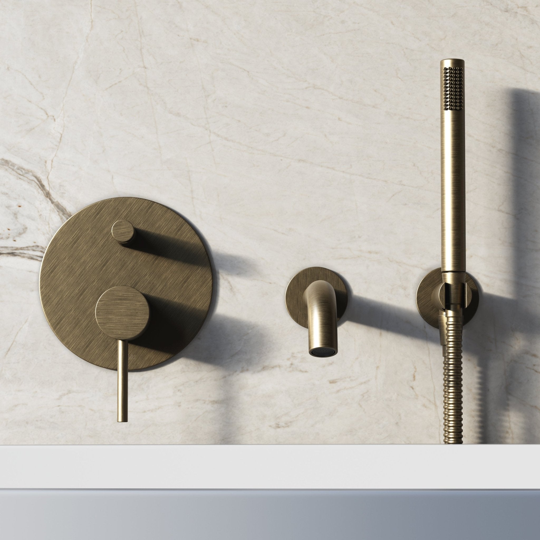 Image of Origin Bath Set – Short Spout with Diverter & Straight Hand Shower - Cavari