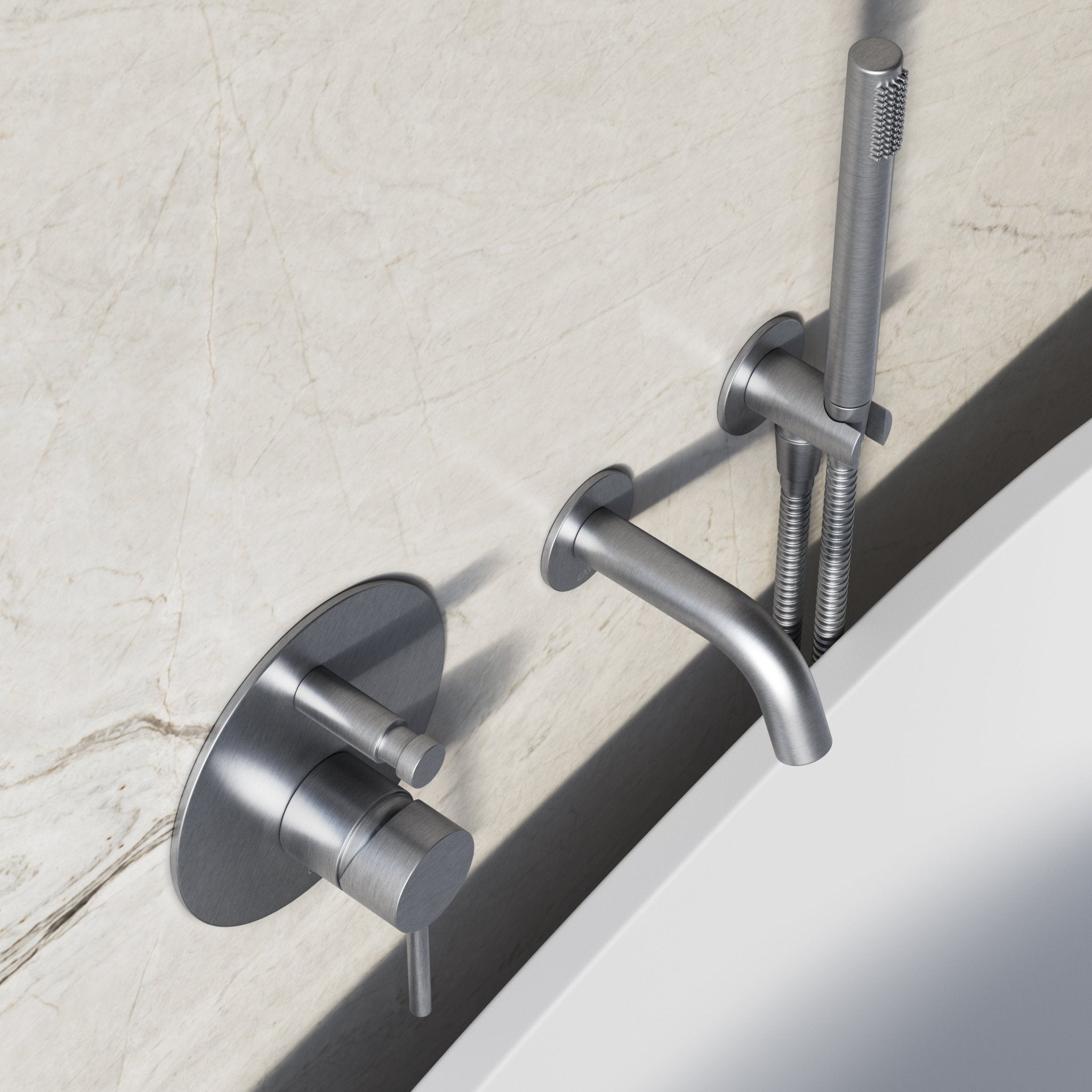 Image of Origin Bath Set – Short Spout with Diverter & Straight Hand Shower - Cavari