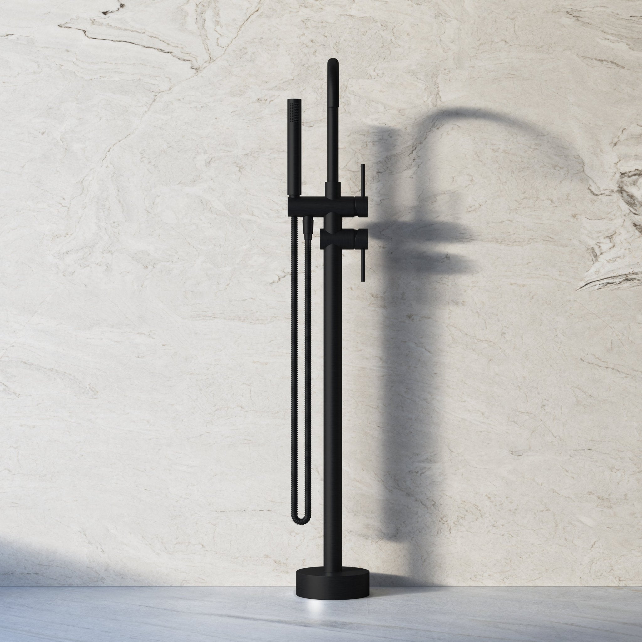 Image of Origin Floor Standing Bath Mixer with Hand Shower - Cavari