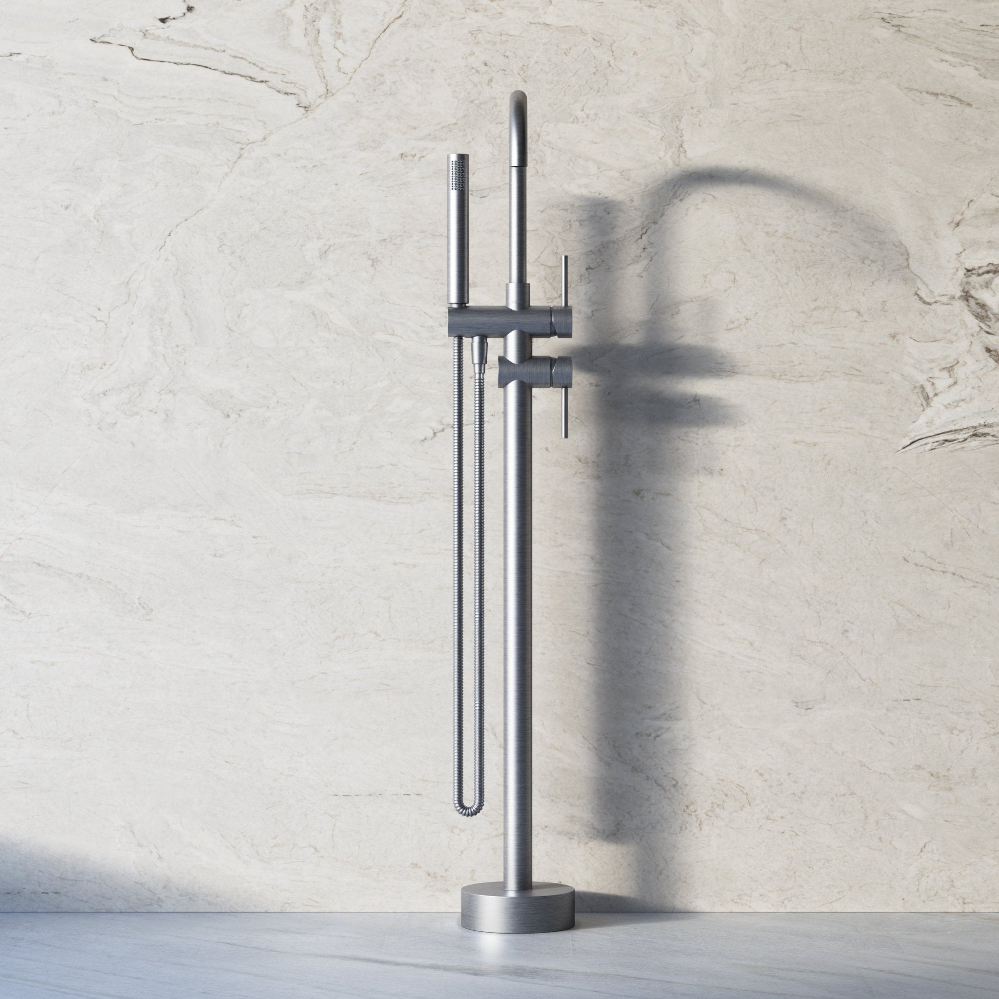 Image of Origin Floor Standing Bath Mixer with Hand Shower - Cavari