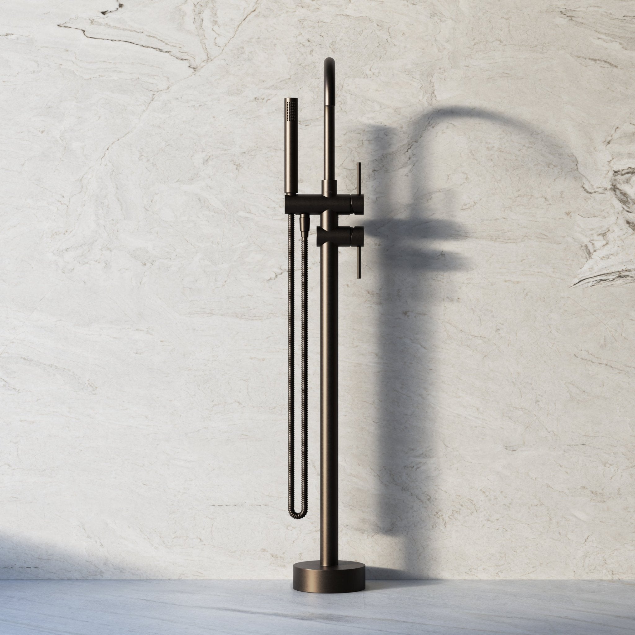 Image of Origin Floor Standing Bath Mixer with Hand Shower - Cavari