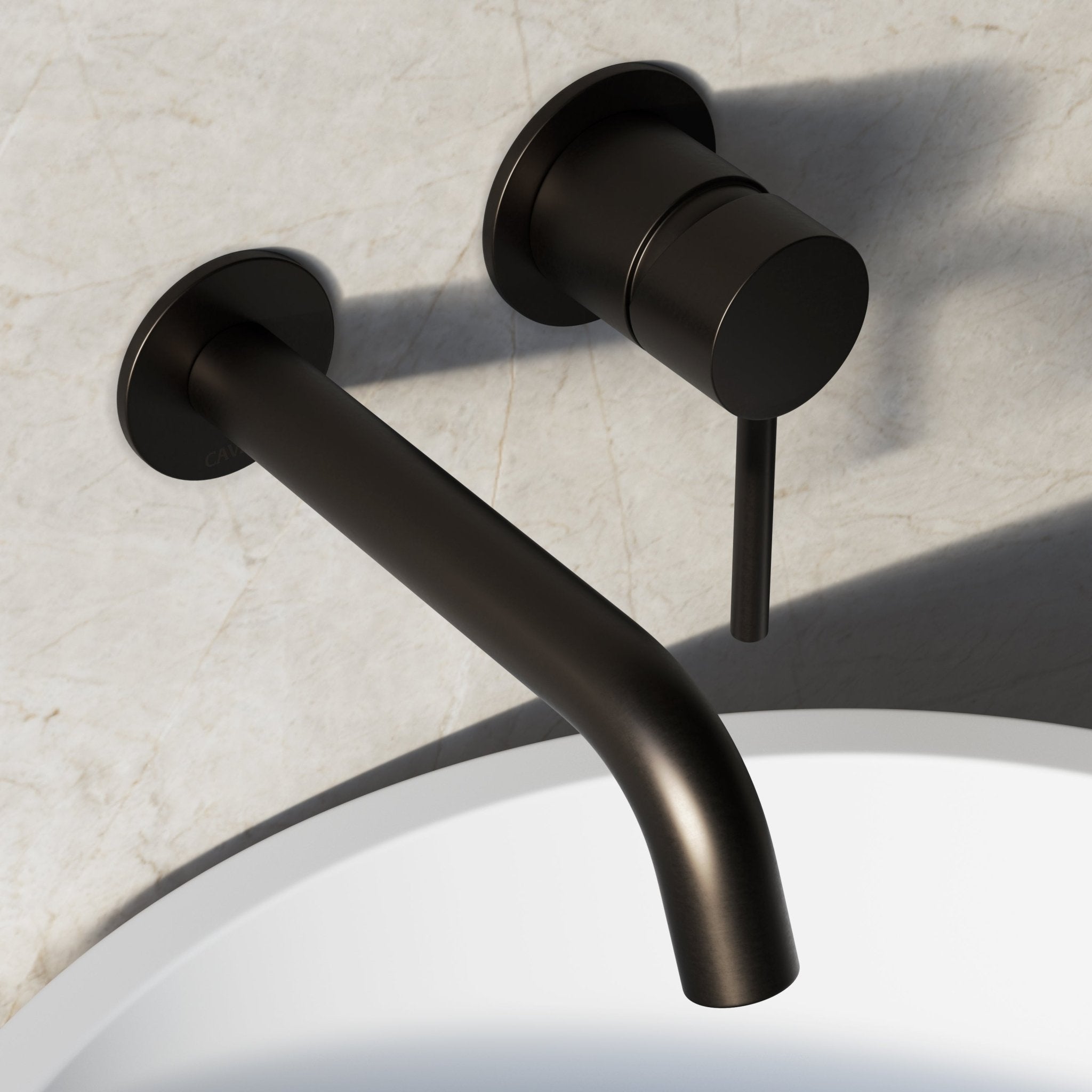 Image of Origin Long Spout Wall Mounted Basin Mixer Tap - Cavari