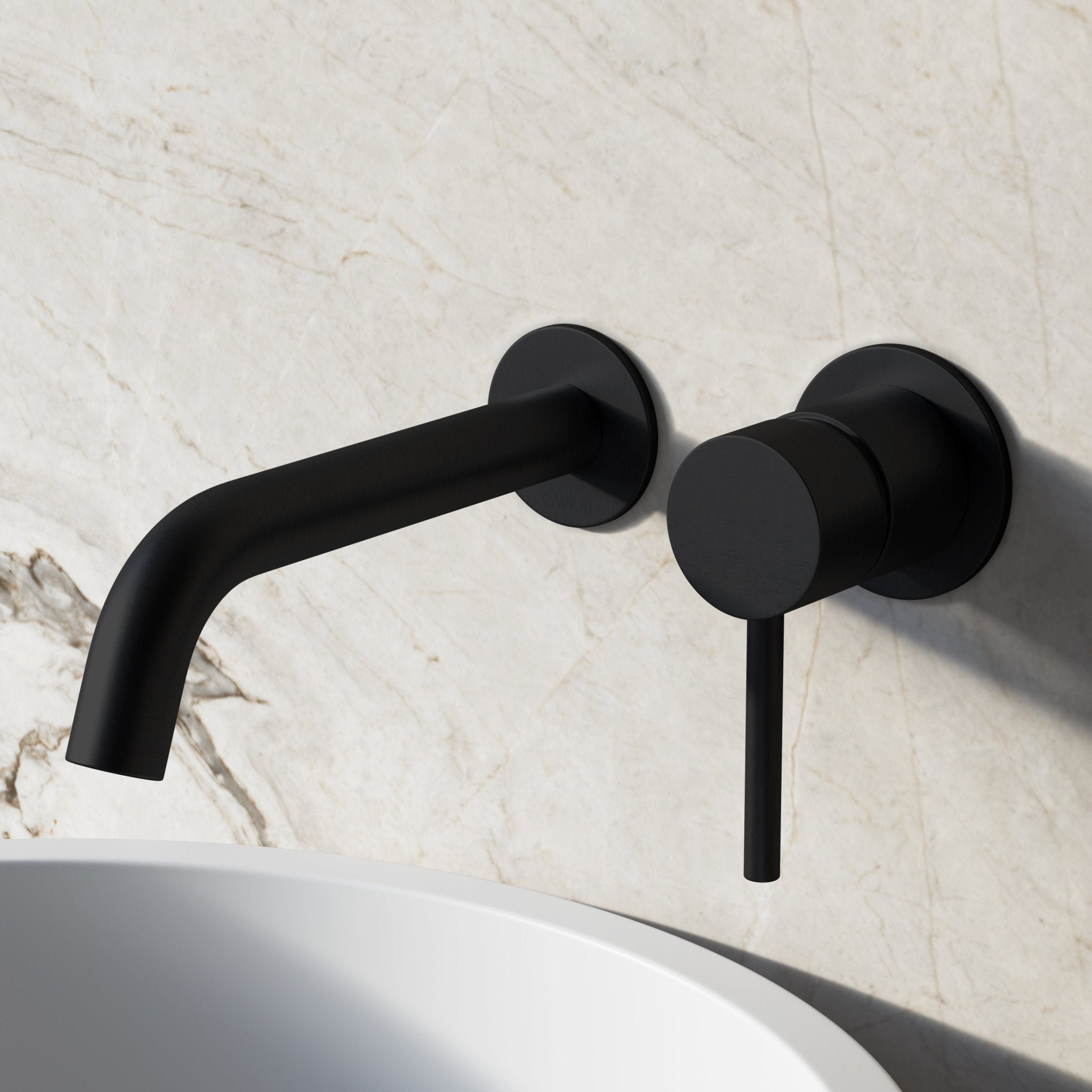Image of Origin Long Spout Wall Mounted Basin Mixer Tap - Cavari