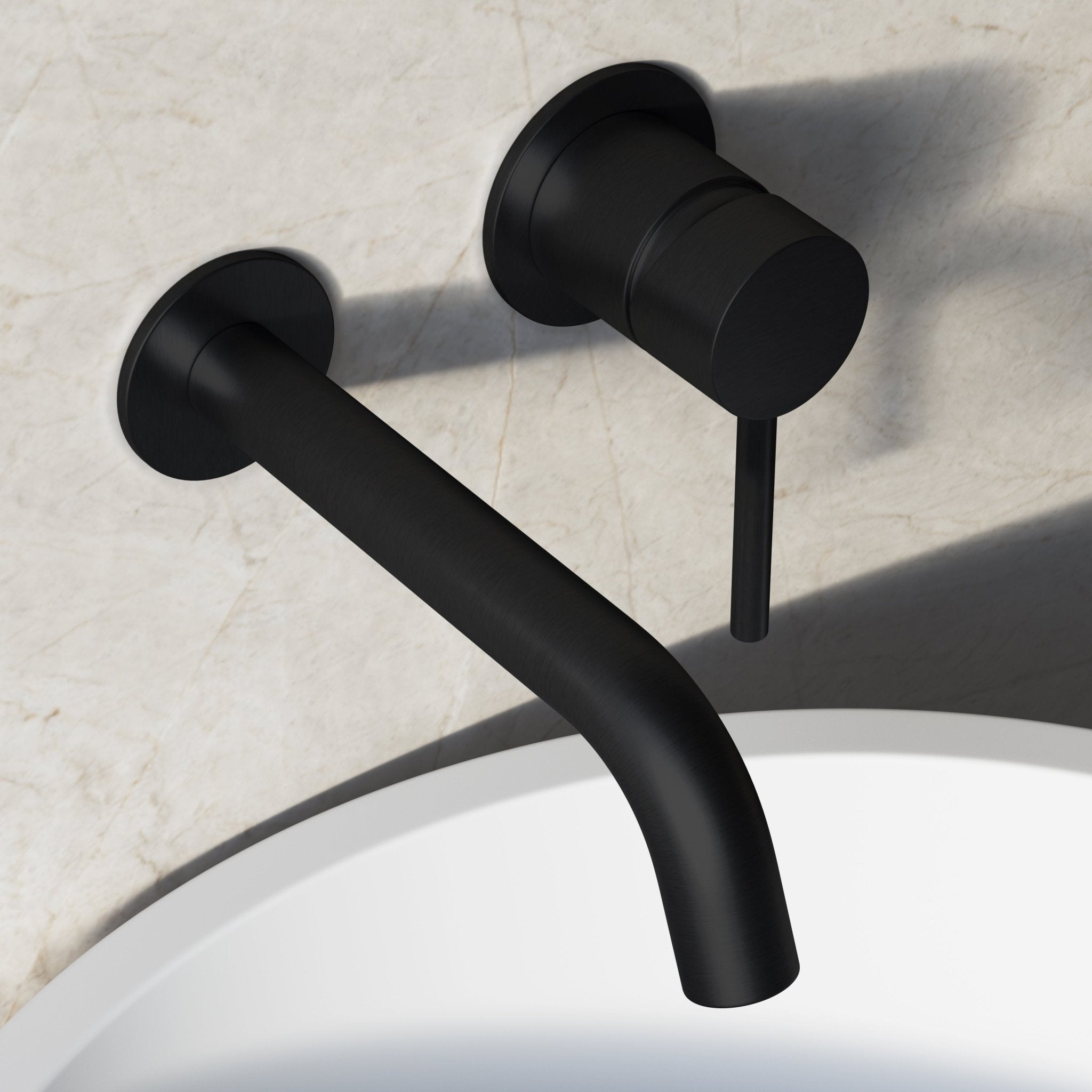 Image of Origin Long Spout Wall Mounted Basin Mixer Tap - Cavari