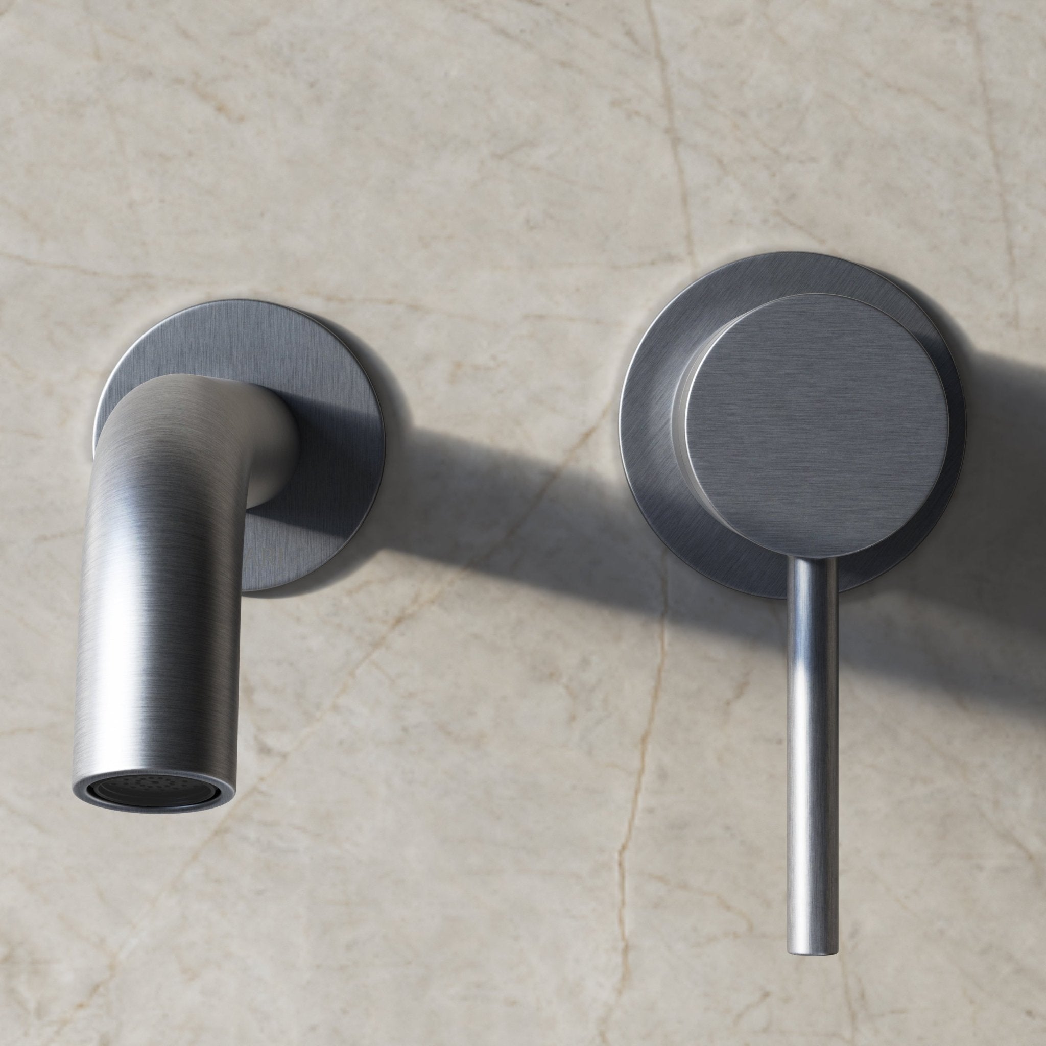 Image of Origin Long Spout Wall Mounted Basin Mixer Tap - Cavari