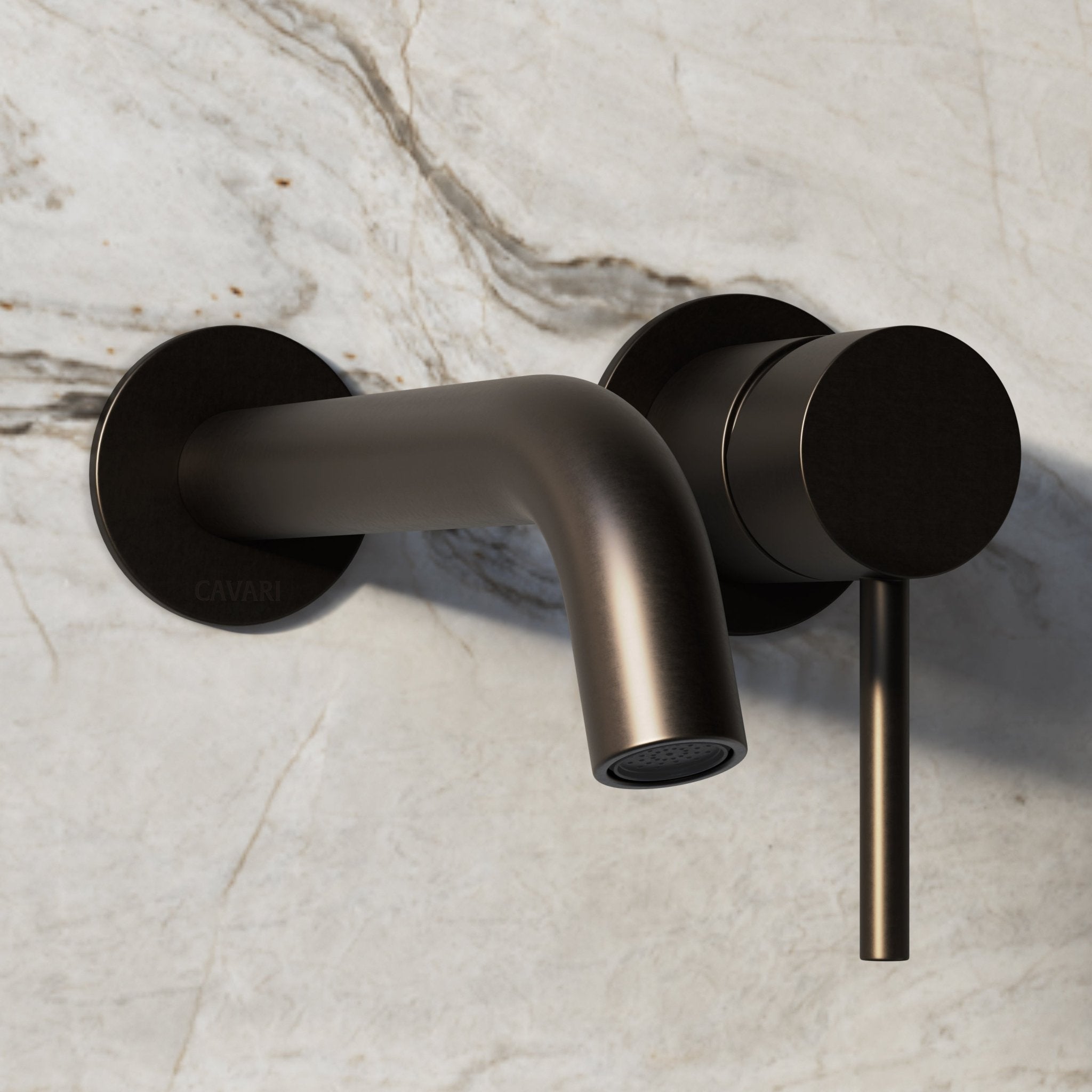 Image of Origin Long Spout Wall Mounted Basin Mixer Tap - Cavari