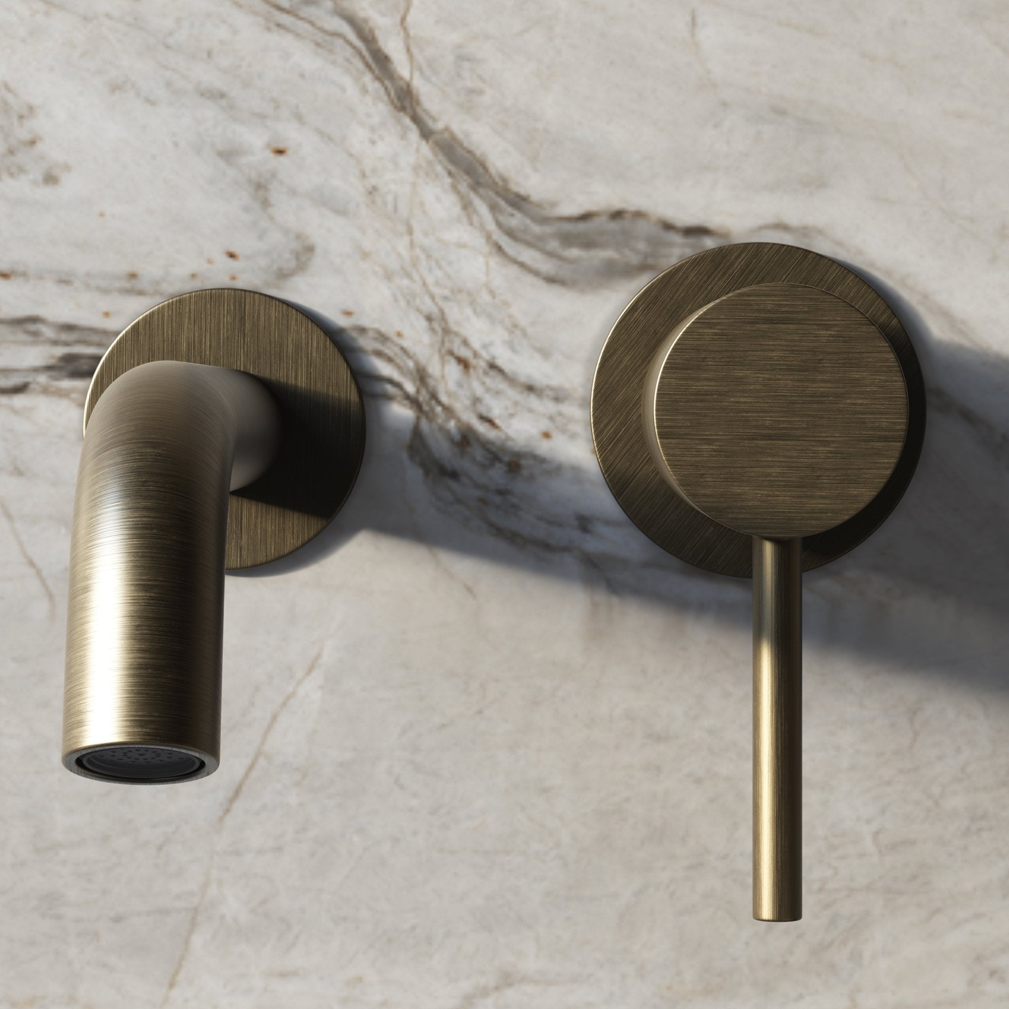 Image of Origin Long Spout Wall Mounted Basin Mixer Tap - Cavari