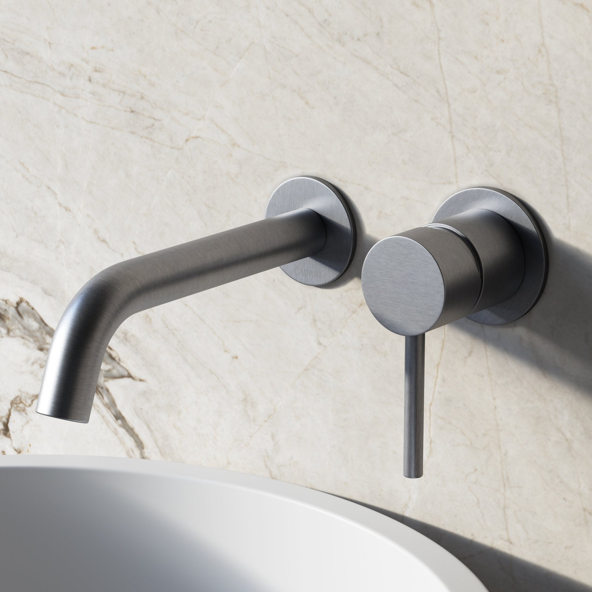 Image of Origin Long Spout Wall Mounted Basin Mixer Tap - Cavari
