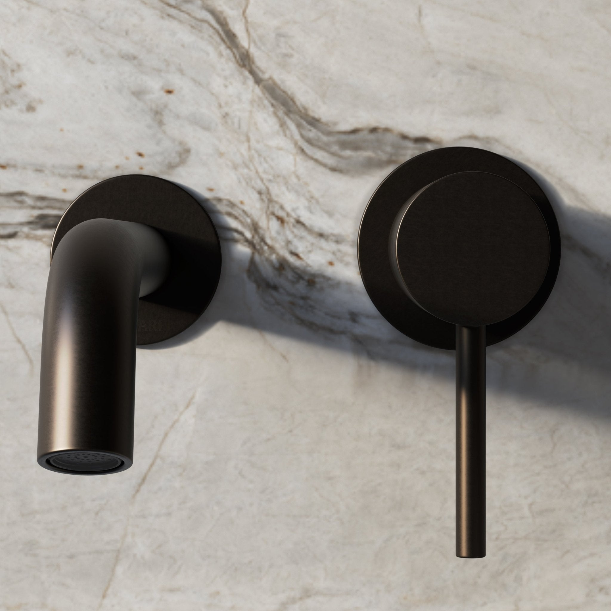 Image of Origin Long Spout Wall Mounted Basin Mixer Tap - Cavari