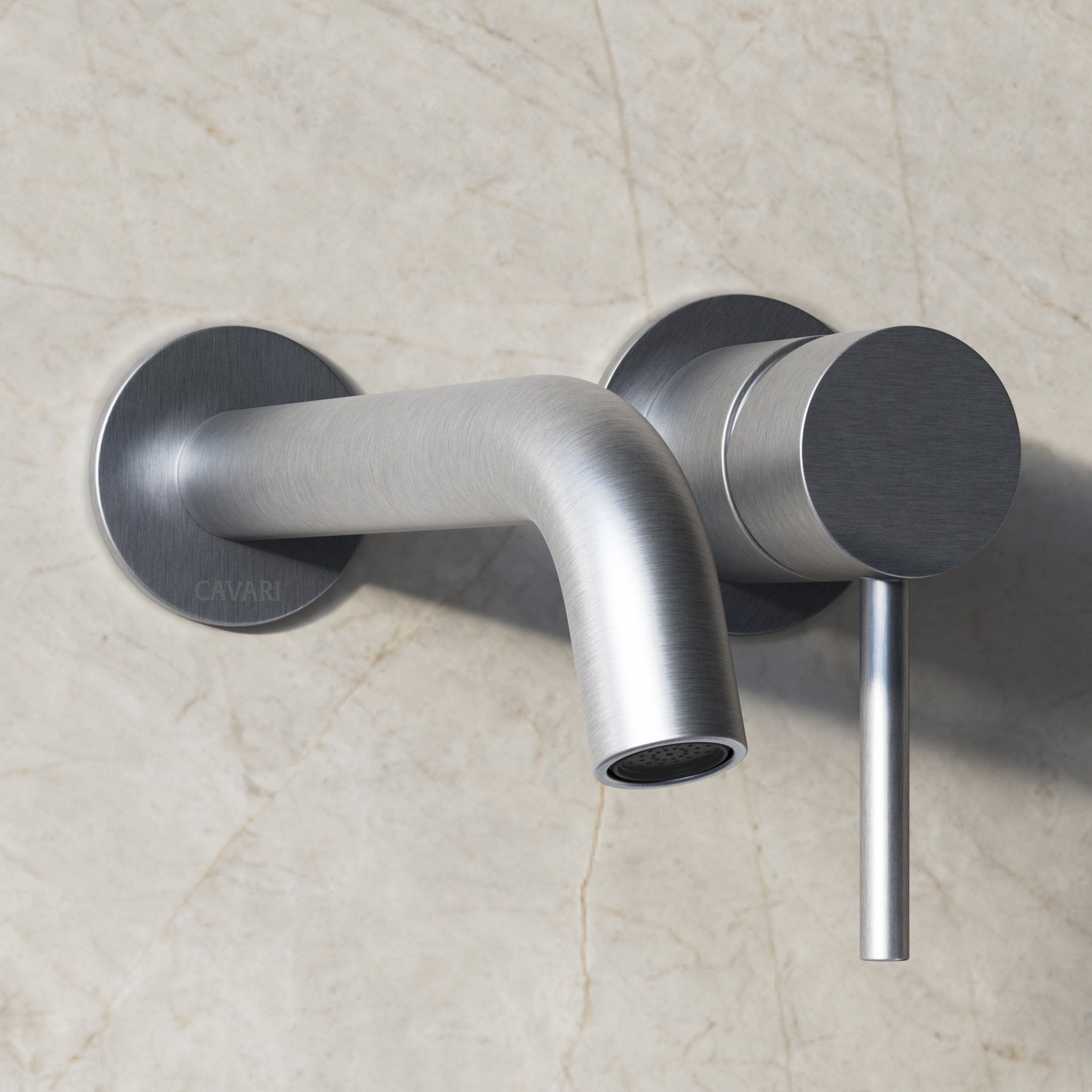 Image of Origin Long Spout Wall Mounted Basin Mixer Tap - Cavari