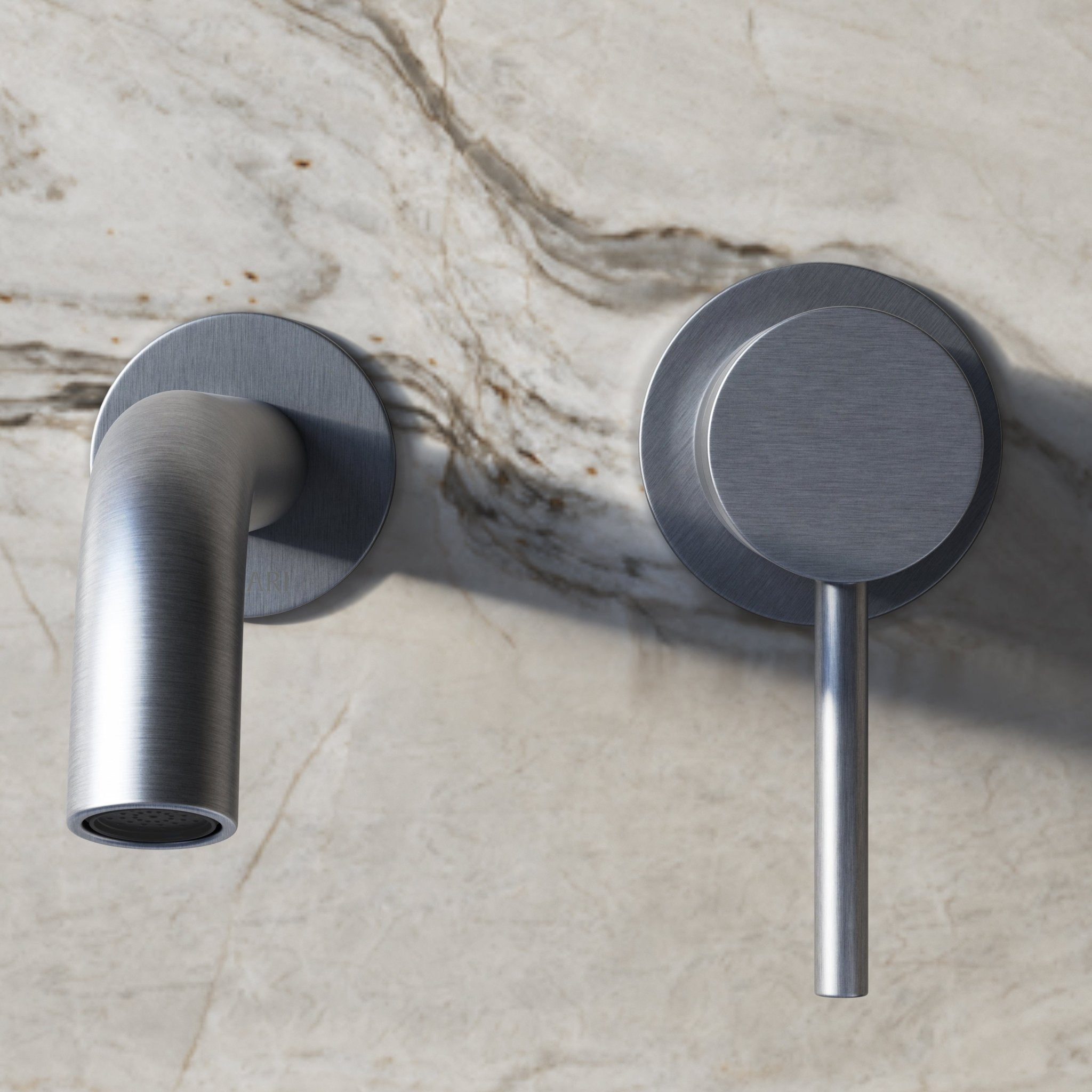 Image of Origin Long Spout Wall Mounted Bath Mixer Tap - Cavari