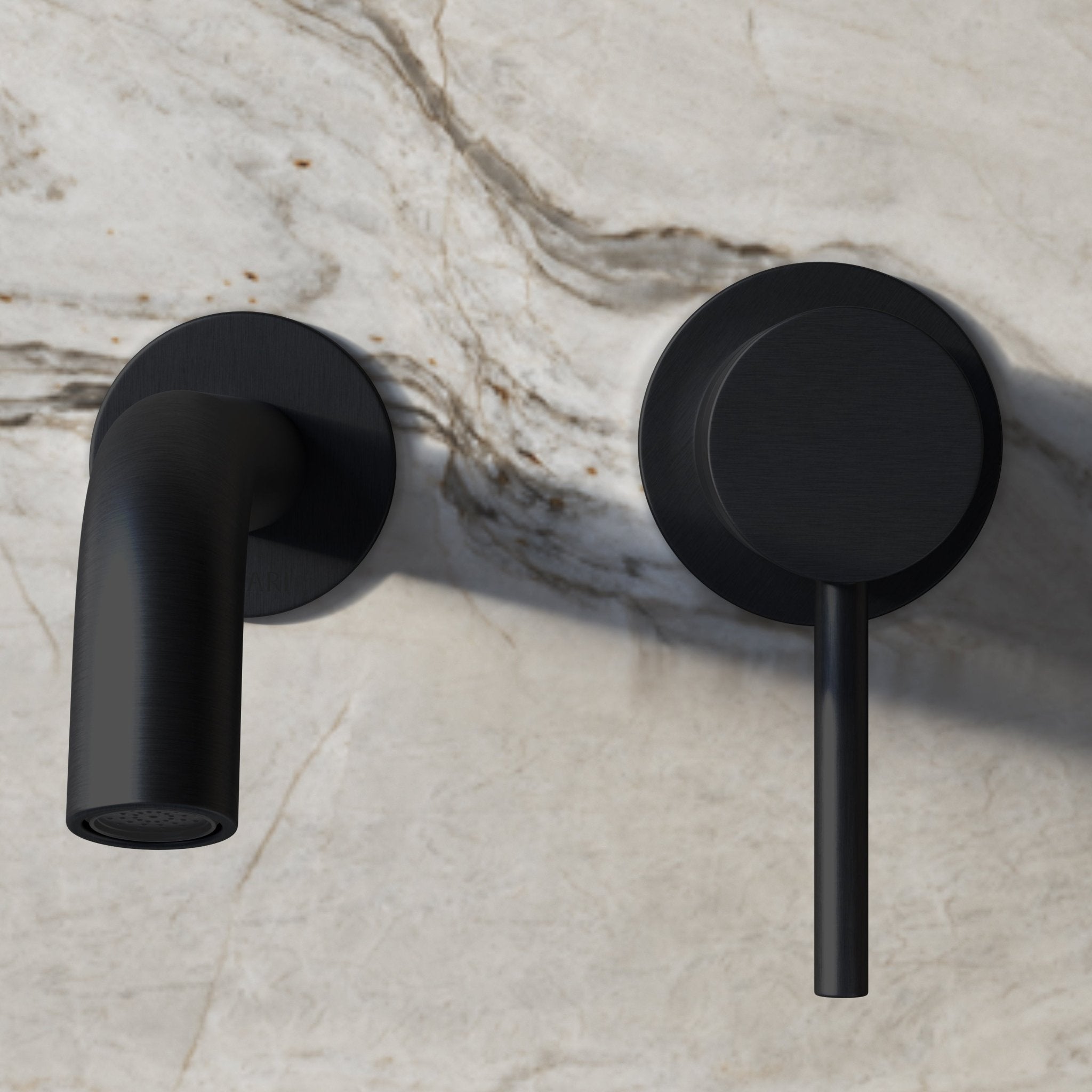 Image of Origin Long Spout Wall Mounted Bath Mixer Tap - Cavari