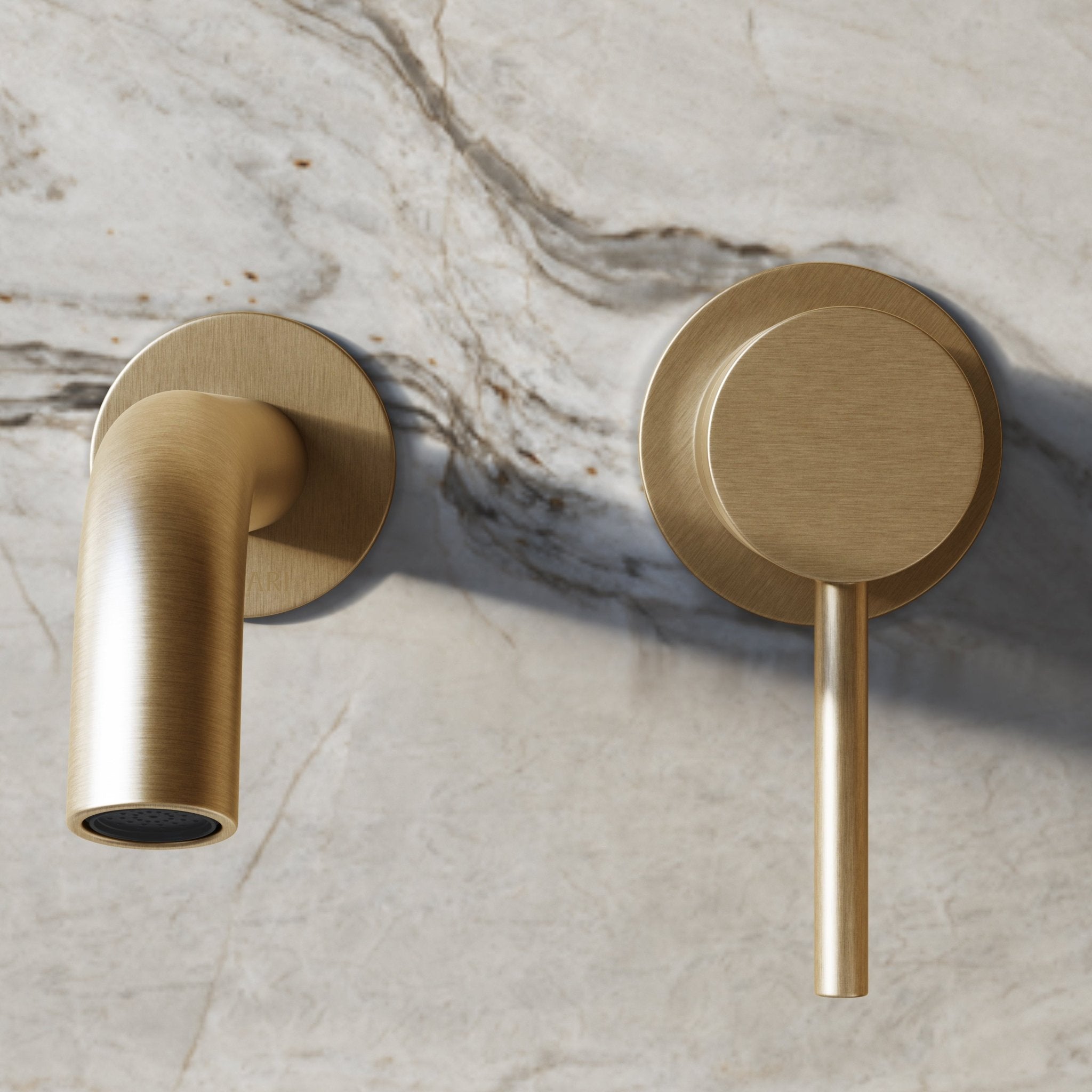 Image of Origin Long Spout Wall Mounted Bath Mixer Tap - Cavari