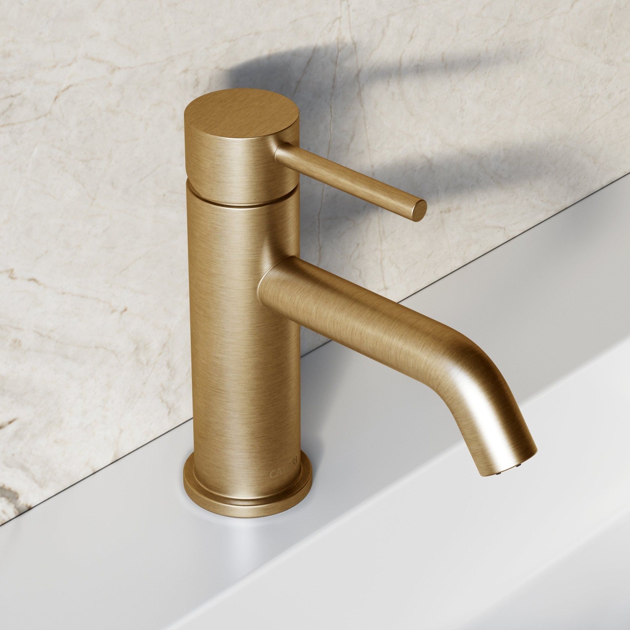 Image of Origin Short Basin Mixer (Curved Spout) - Cavari