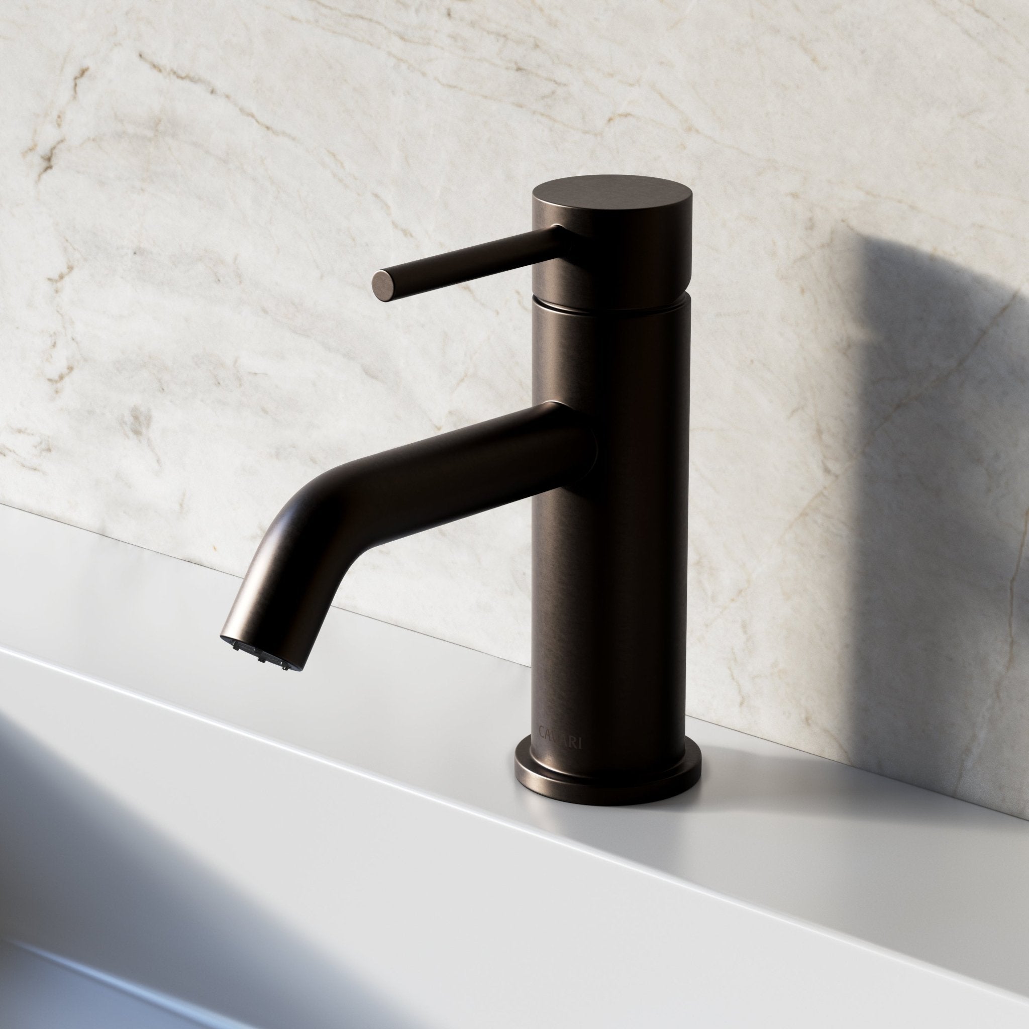 Image of Origin Short Basin Mixer (Curved Spout) - Cavari