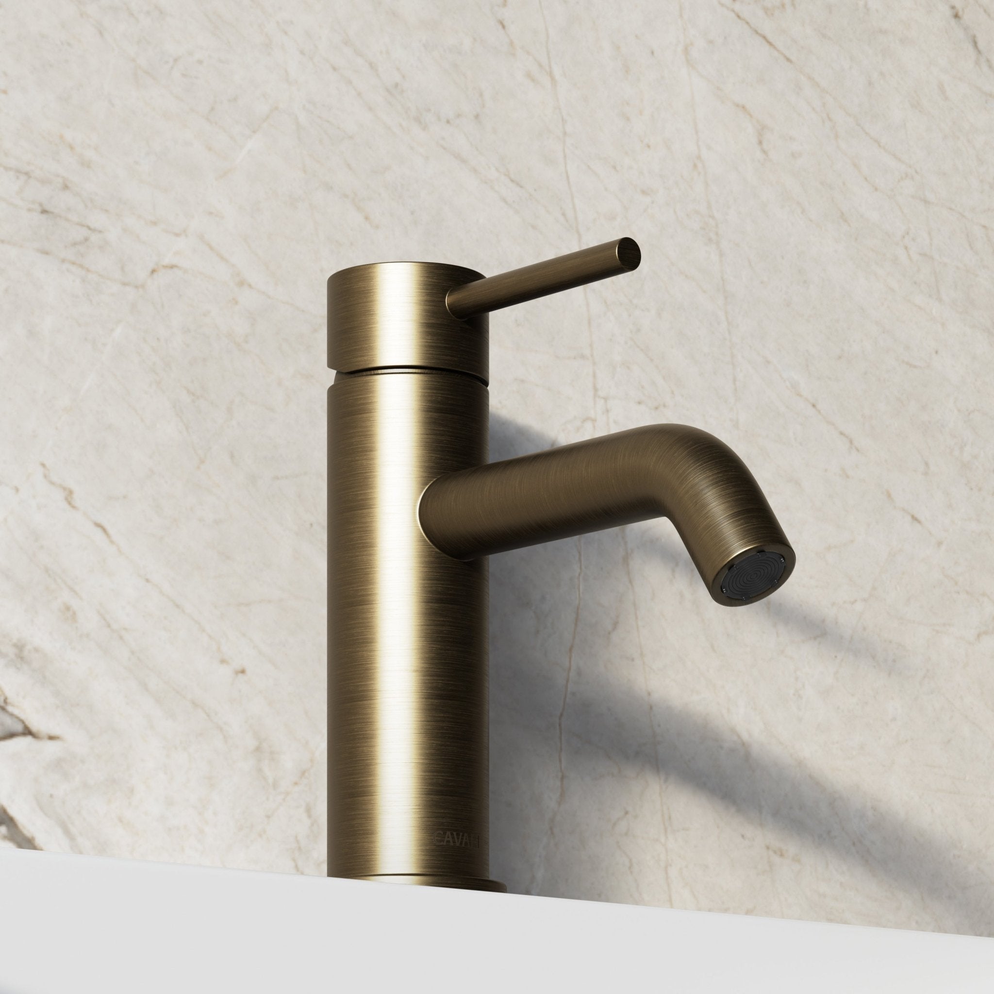 Image of Origin Short Basin Mixer (Curved Spout) - Cavari