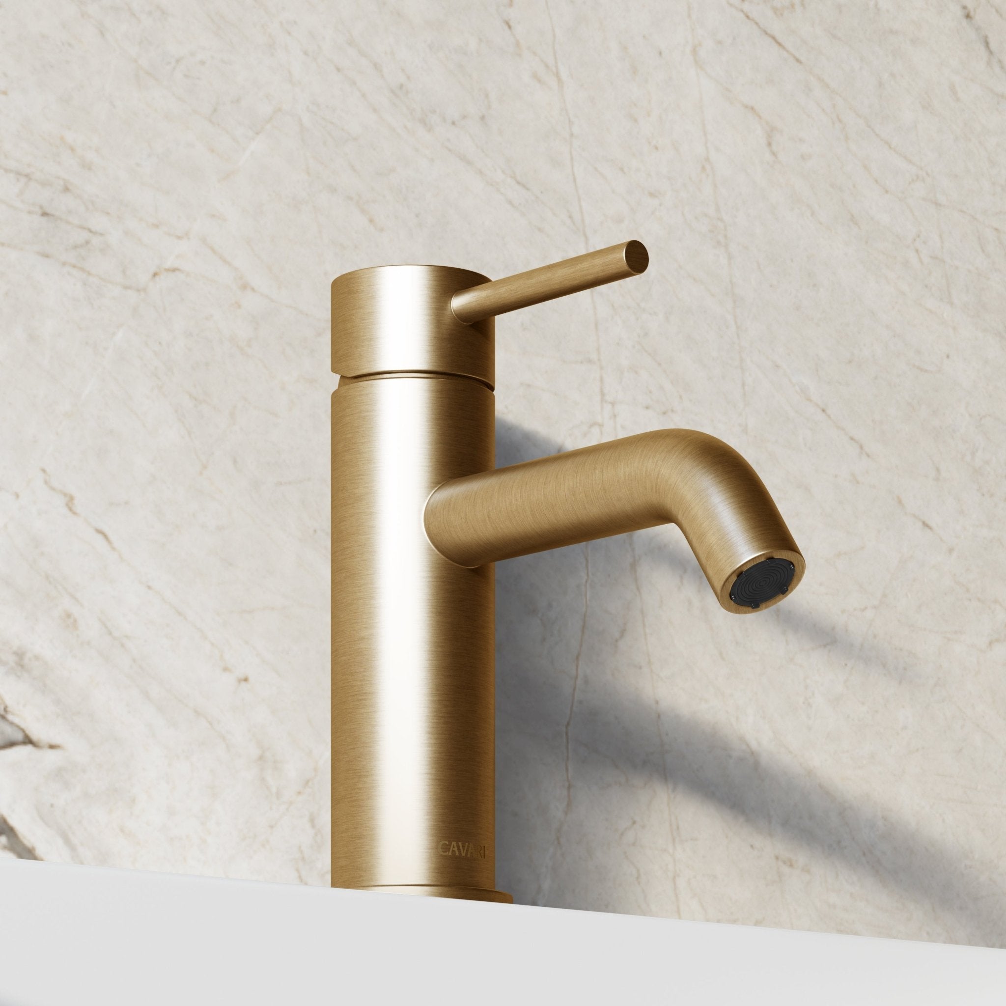 Image of Origin Short Basin Mixer (Curved Spout) - Cavari