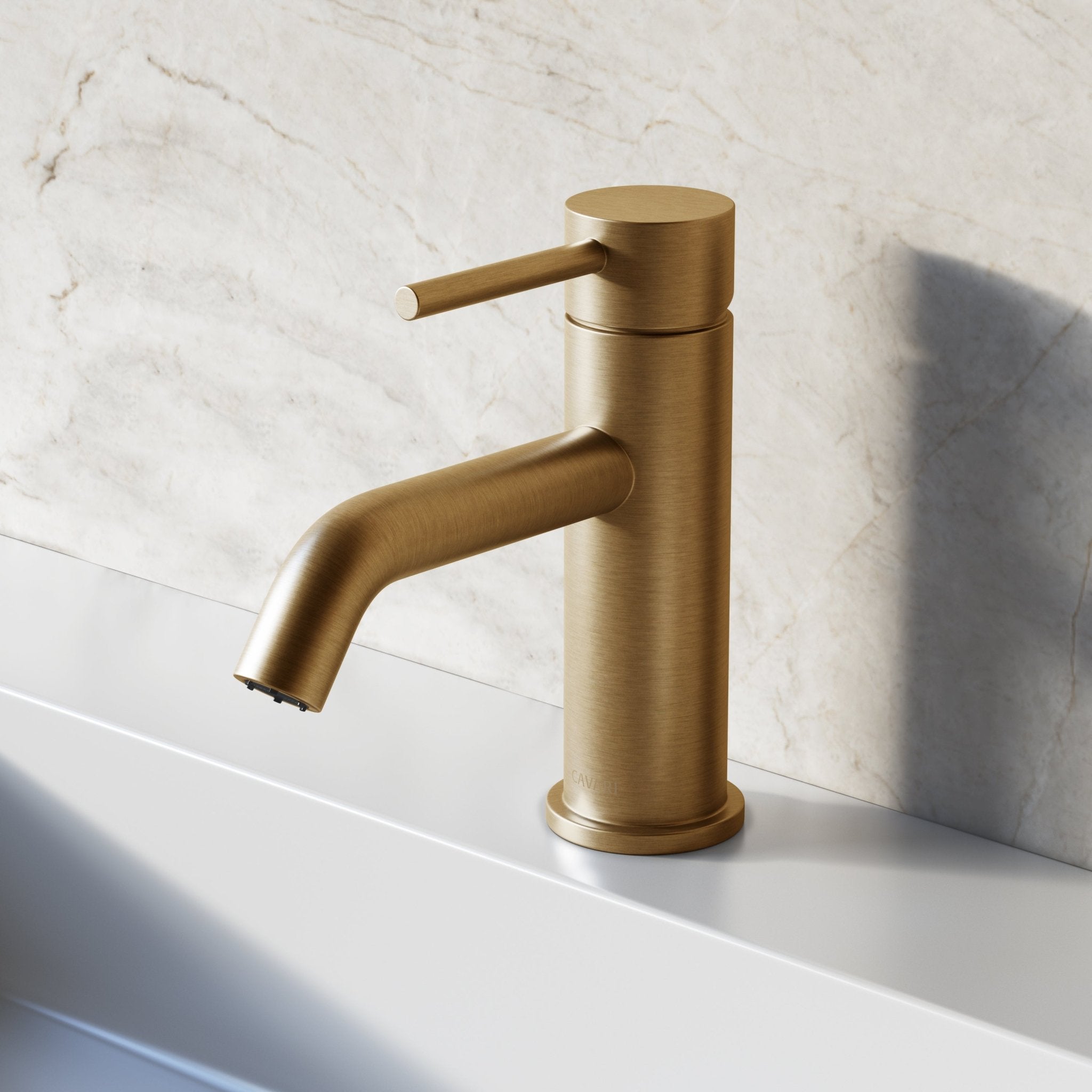 Image of Origin Short Basin Mixer (Curved Spout) - Cavari