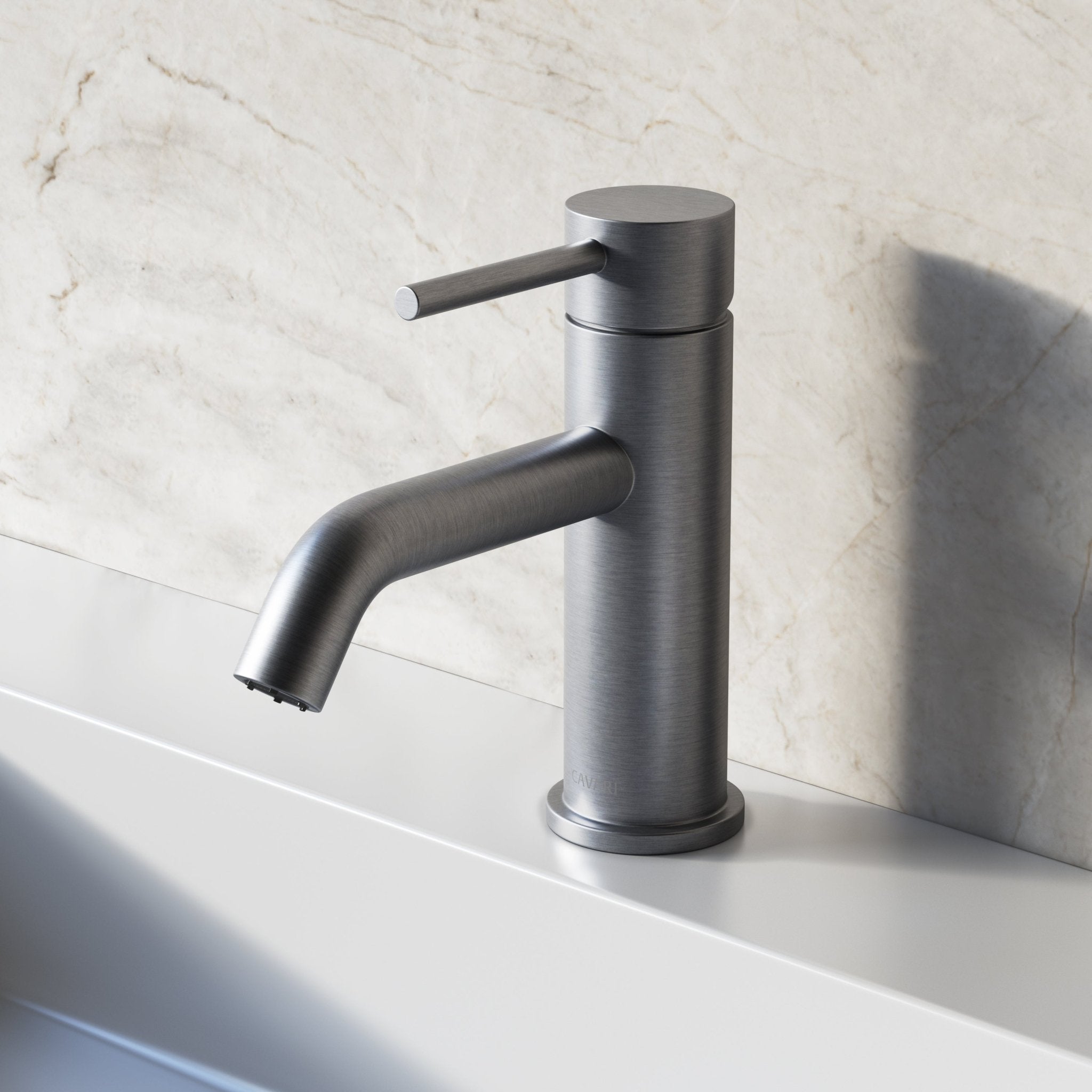 Image of Origin Short Basin Mixer (Curved Spout) - Cavari