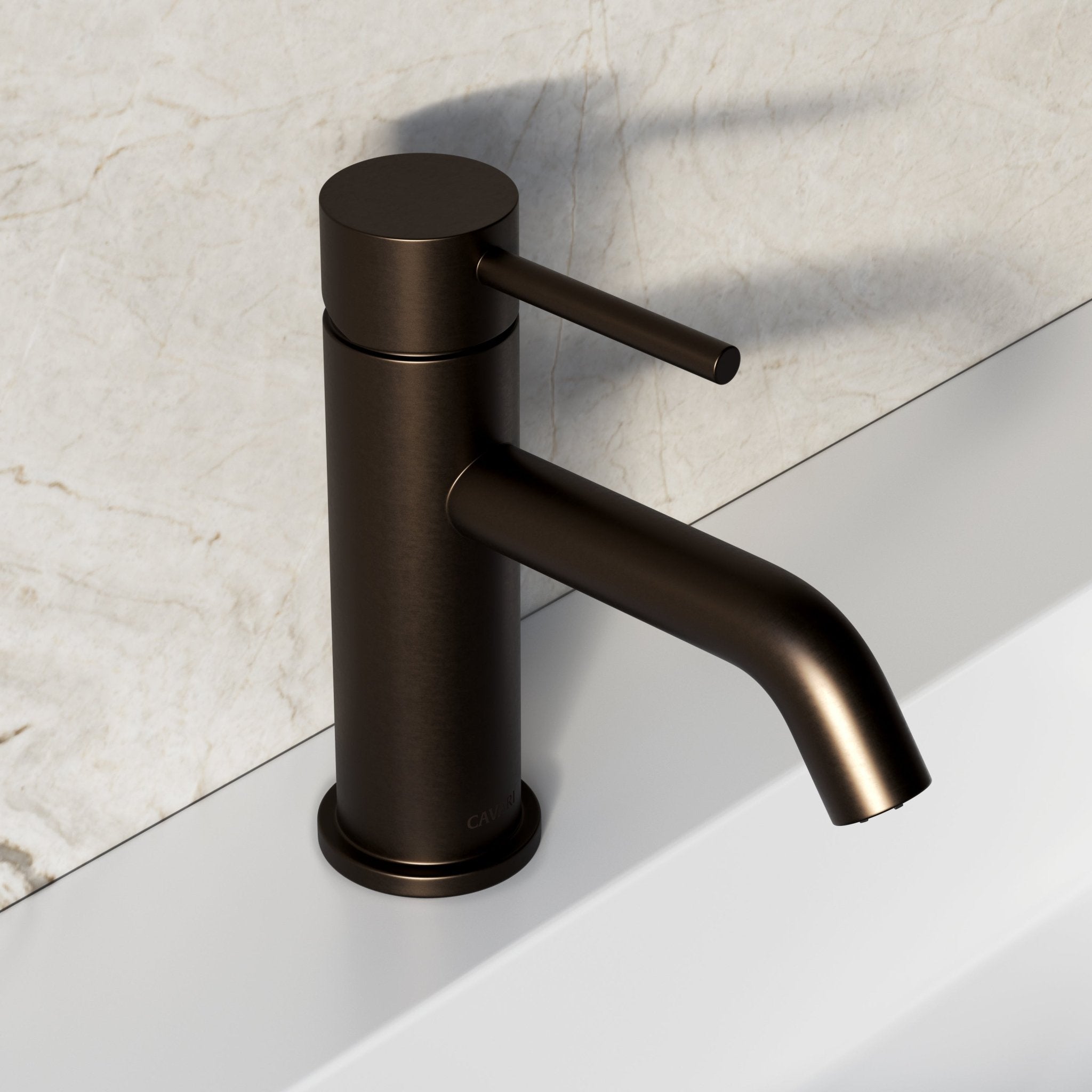 Image of Origin Short Basin Mixer (Curved Spout) - Cavari