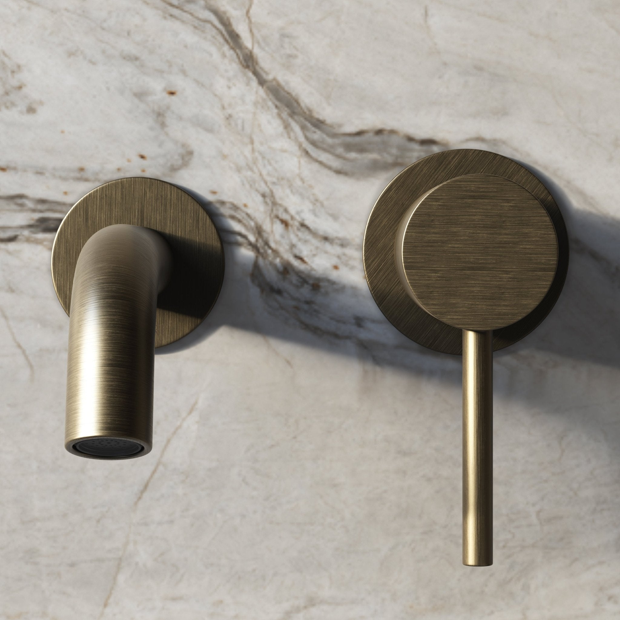 Image of Origin Short Spout Wall Mounted Bath Mixer Tap - Cavari