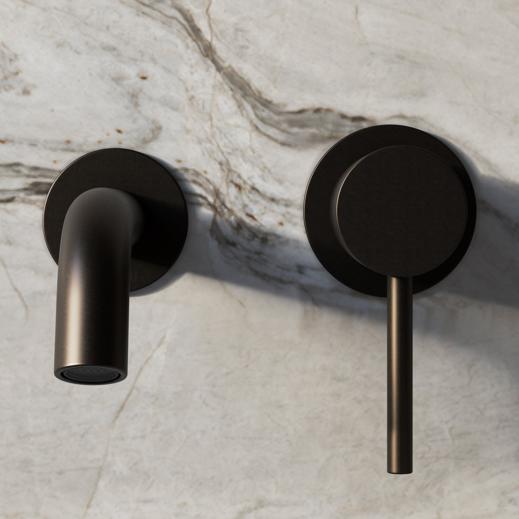 Image of Origin Short Spout Wall Mounted Bath Mixer Tap - Cavari