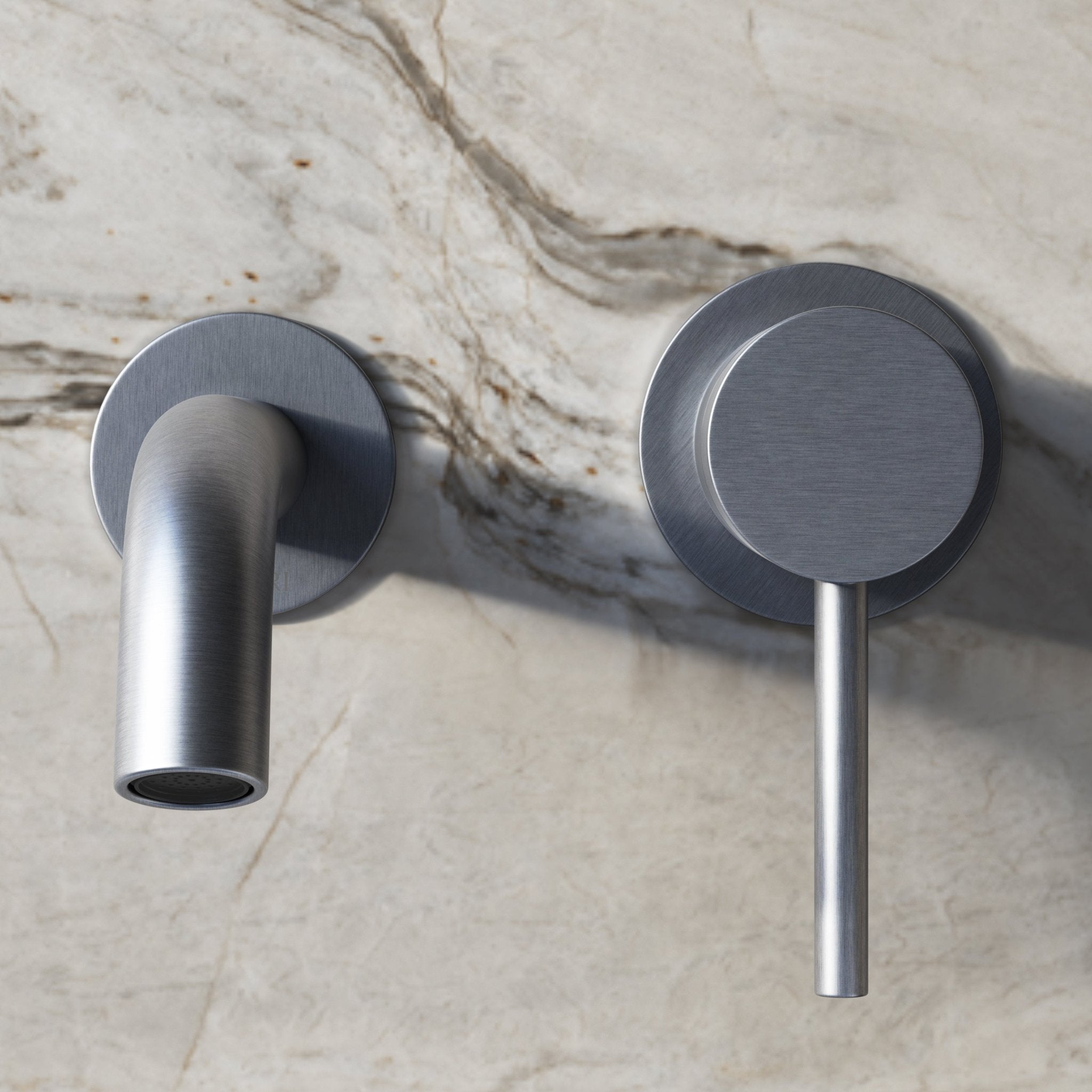 Image of Origin Short Spout Wall Mounted Bath Mixer Tap - Cavari