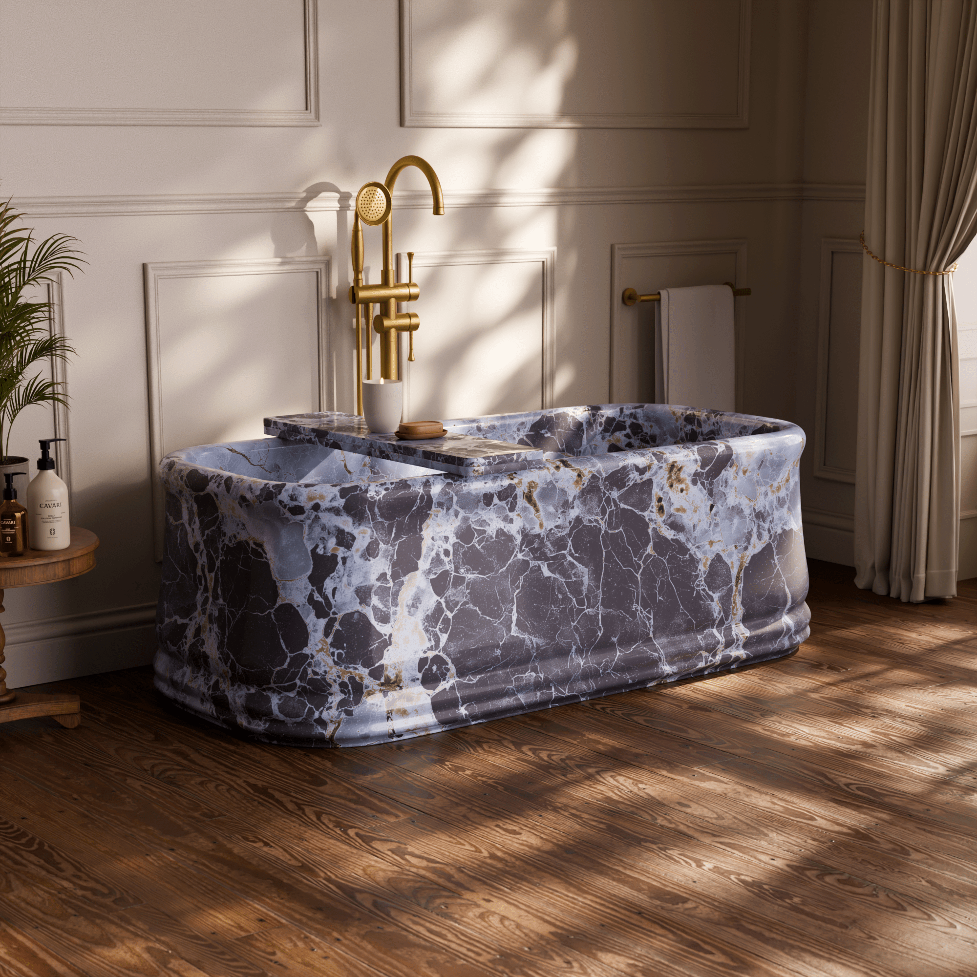 Image of Pietra Marble Freestanding Bath - Cavari