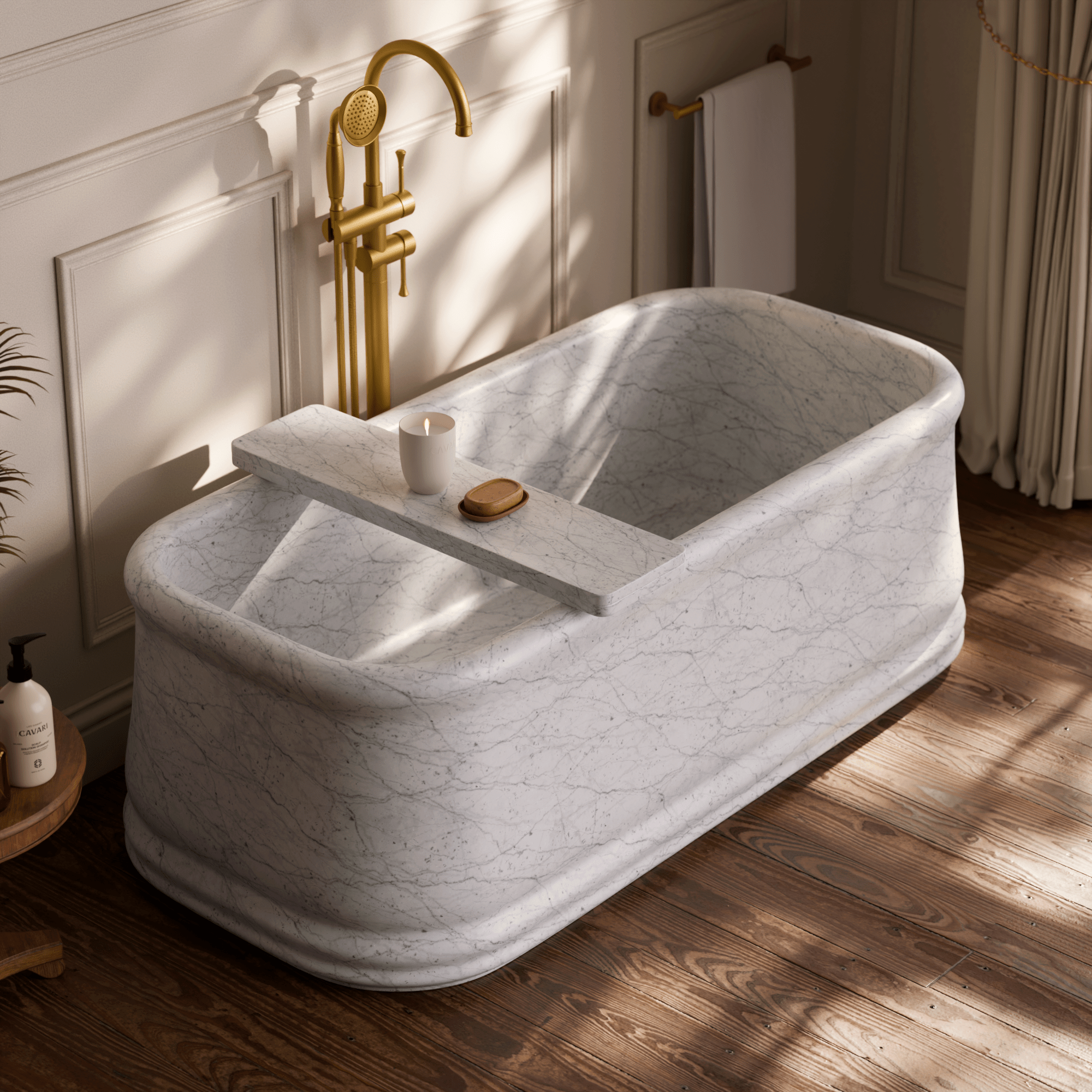 Image of Pietra Marble Freestanding Bath - Cavari