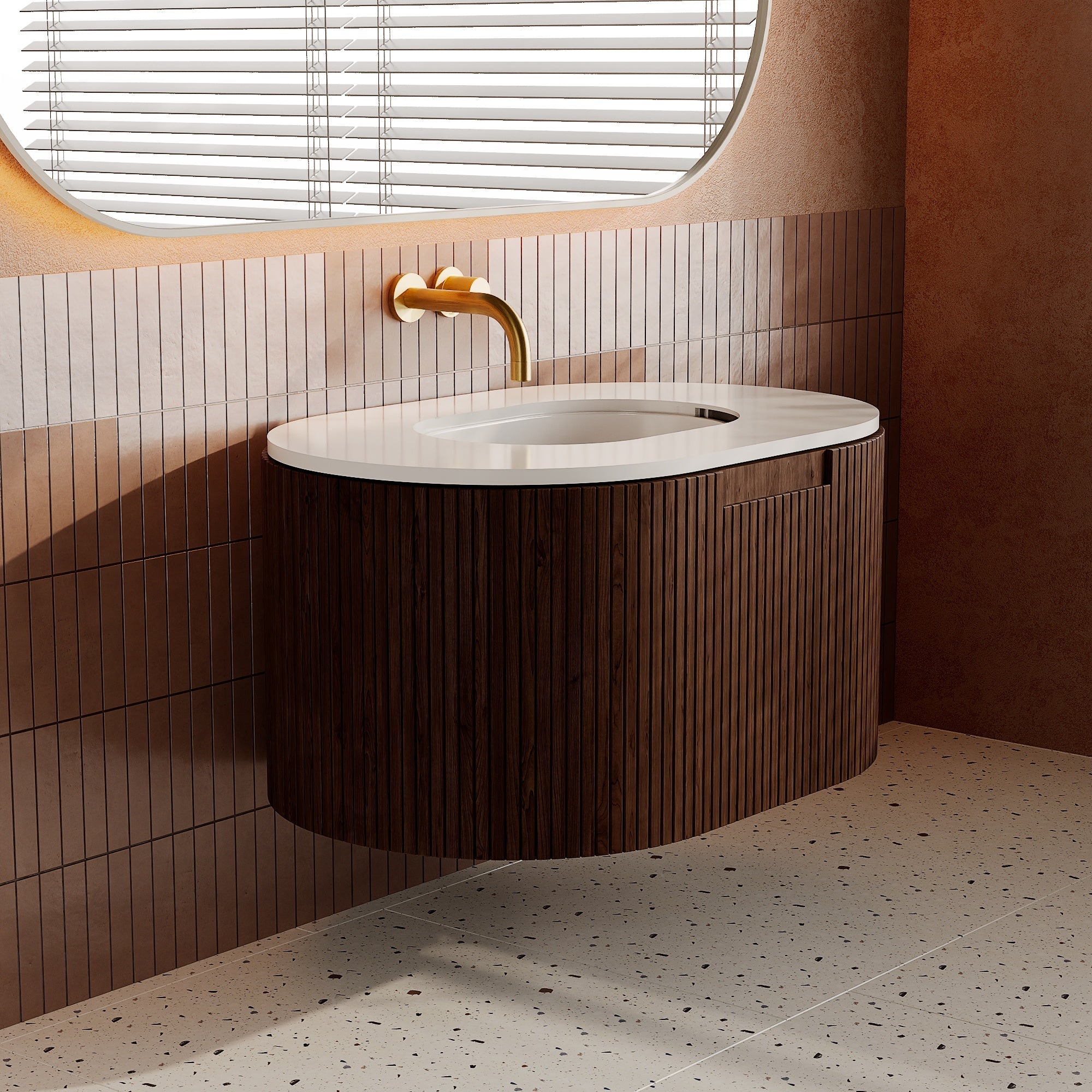 Image of Rigato Stone Vanity Unit - Cavari