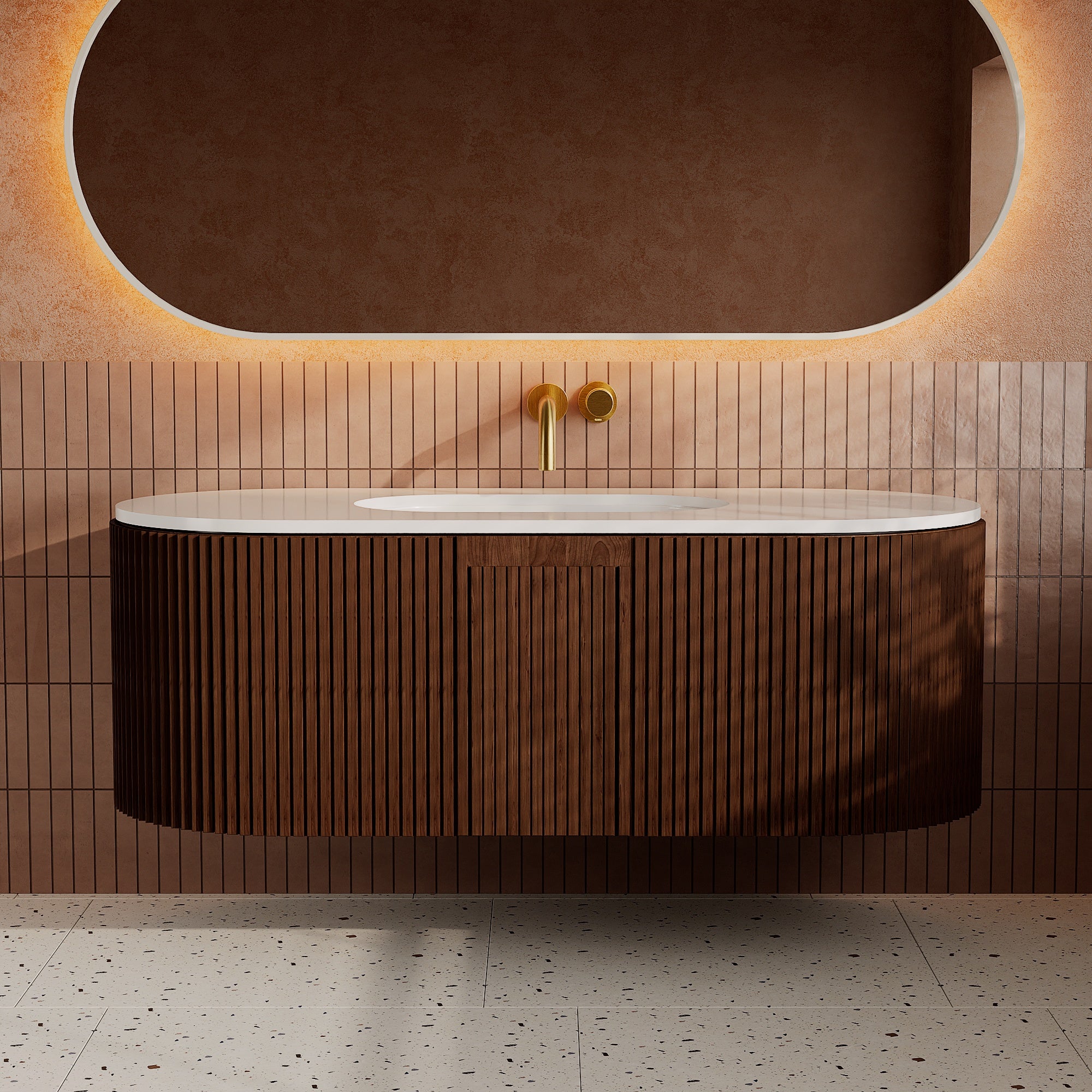 Image of Rigato Stone Vanity Unit - Cavari