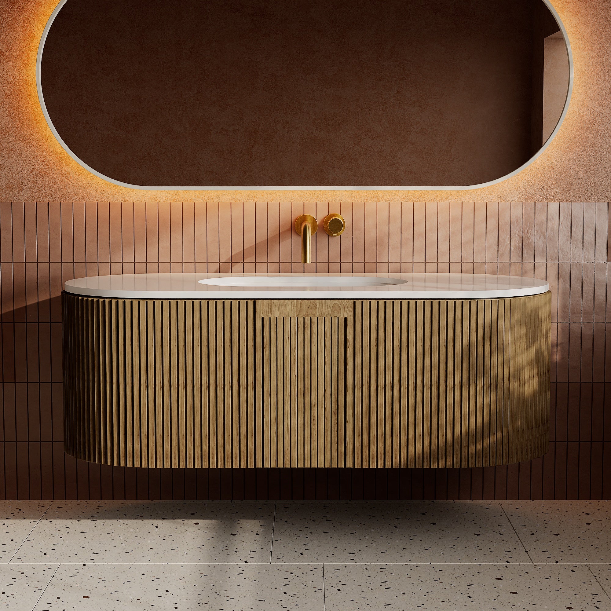 Image of Rigato Stone Vanity Unit - Cavari