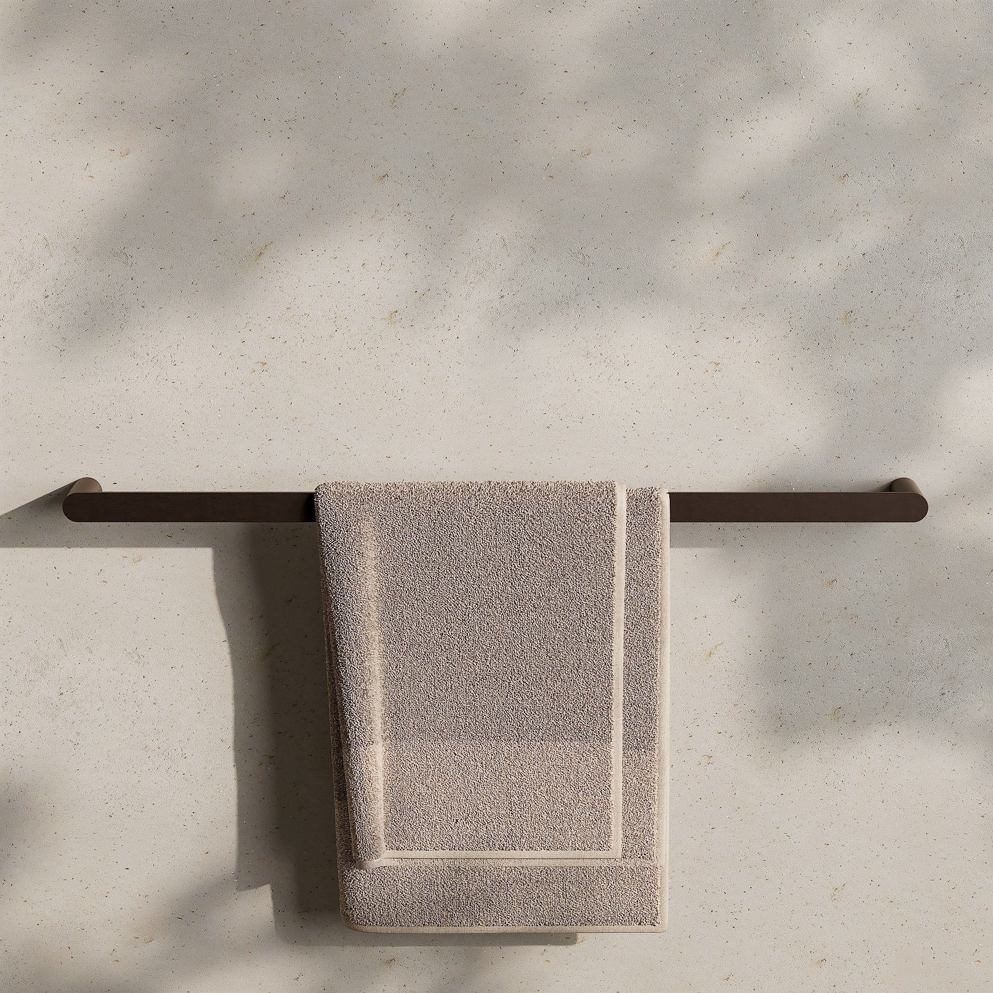 Image of Single Towel Rail 800mm - Flat - Cavari