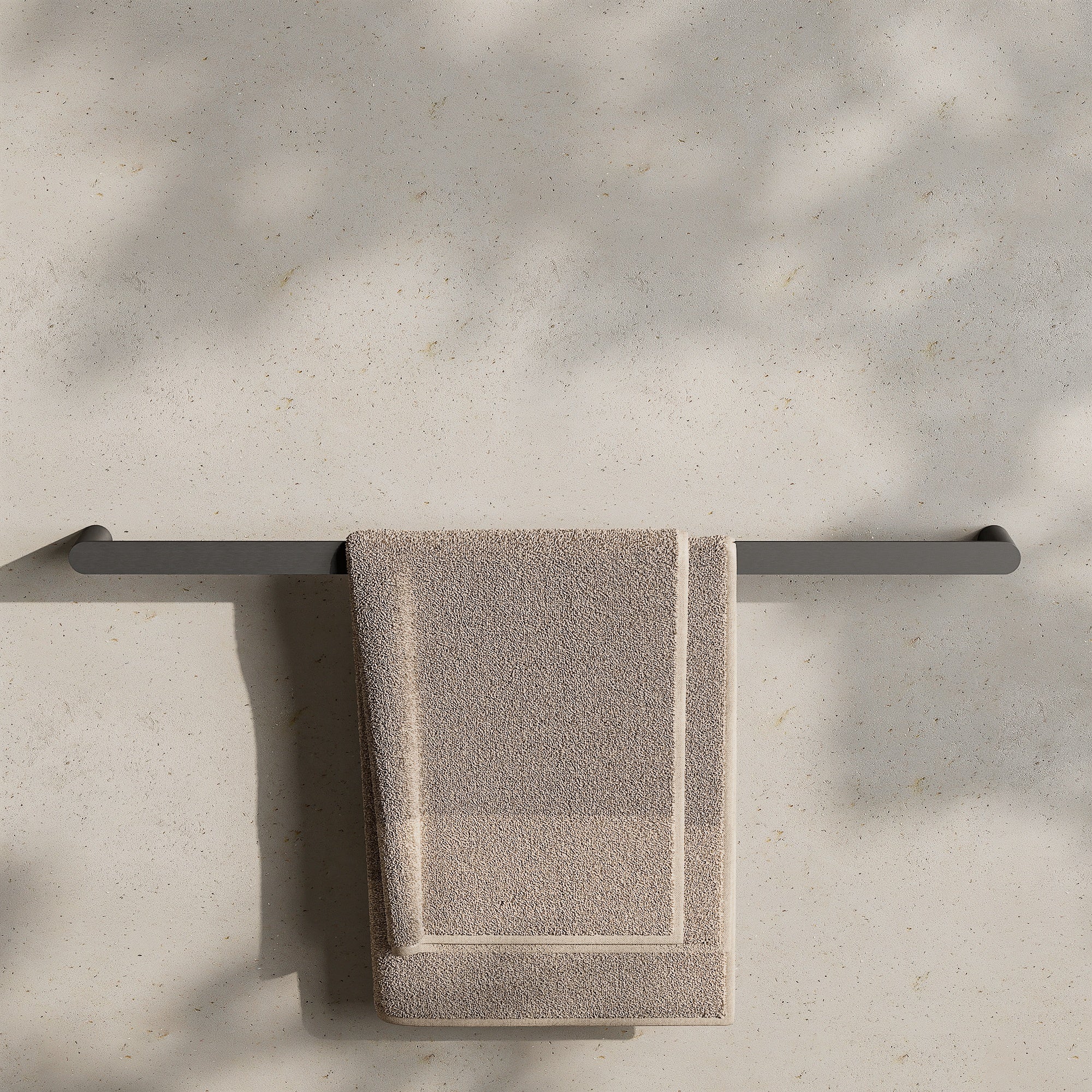 Image of Single Towel Rail 800mm - Flat - Cavari