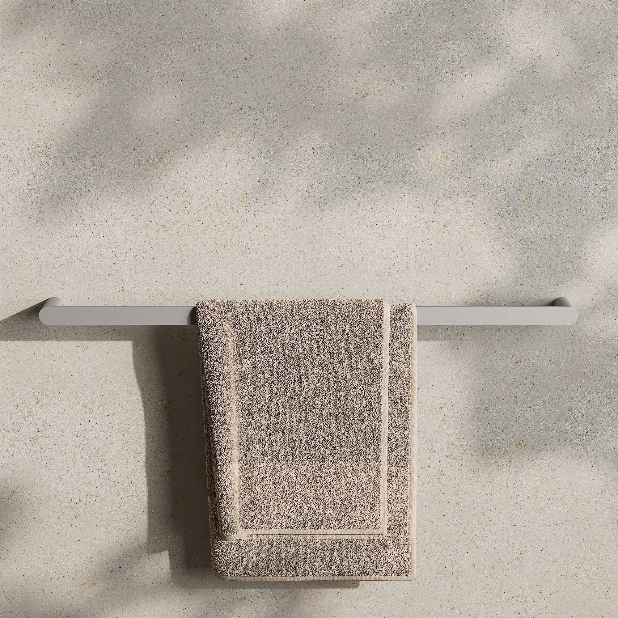 Image of Single Towel Rail 800mm - Flat - Cavari