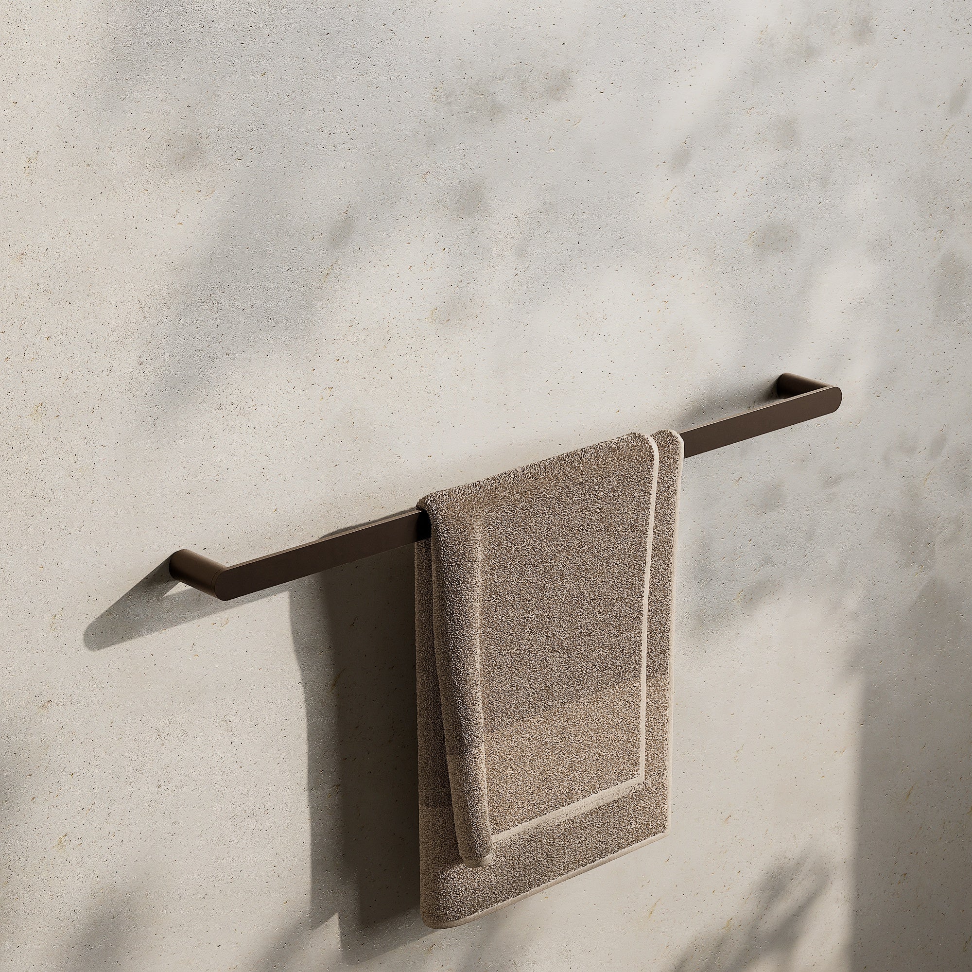 Image of Single Towel Rail 800mm - Flat - Cavari