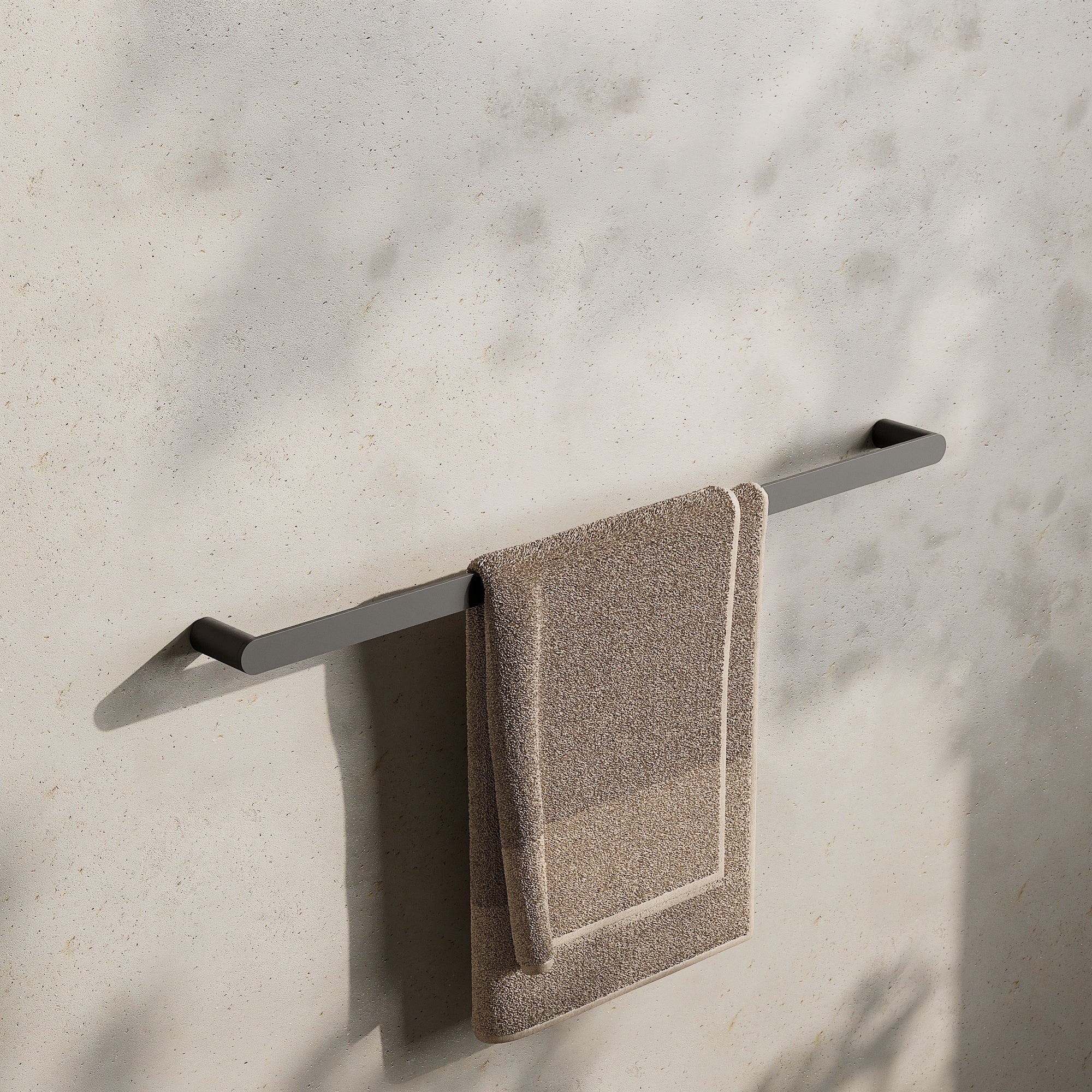 Image of Single Towel Rail 800mm - Flat - Cavari