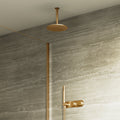 Strata 2-Way Thermostatic Shower Set – Ceiling Mounted Overhead & Integrated Hand Shower