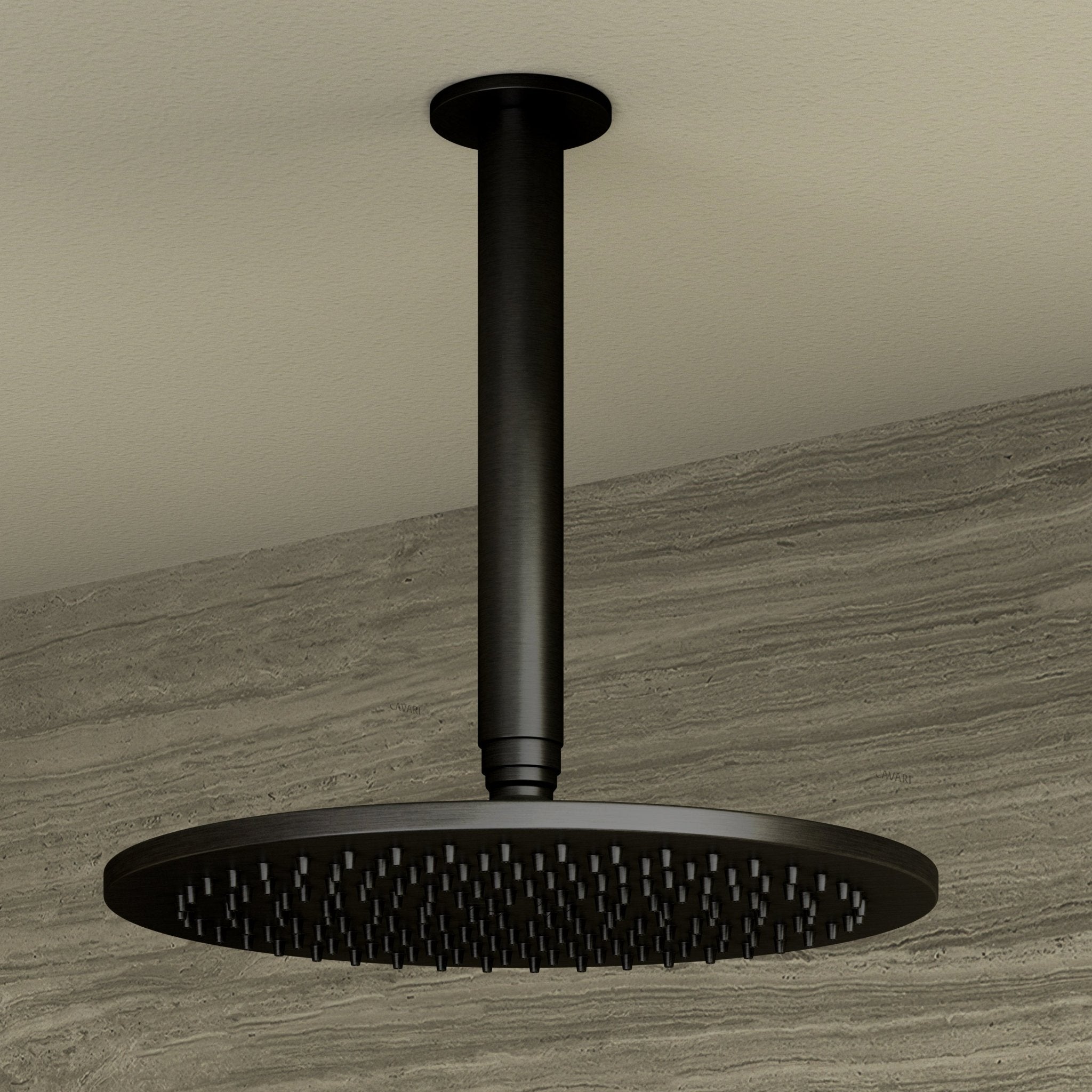 Image of Strata 2-Way Thermostatic Shower Set – Ceiling Mounted Overhead & Short Spout - Cavari