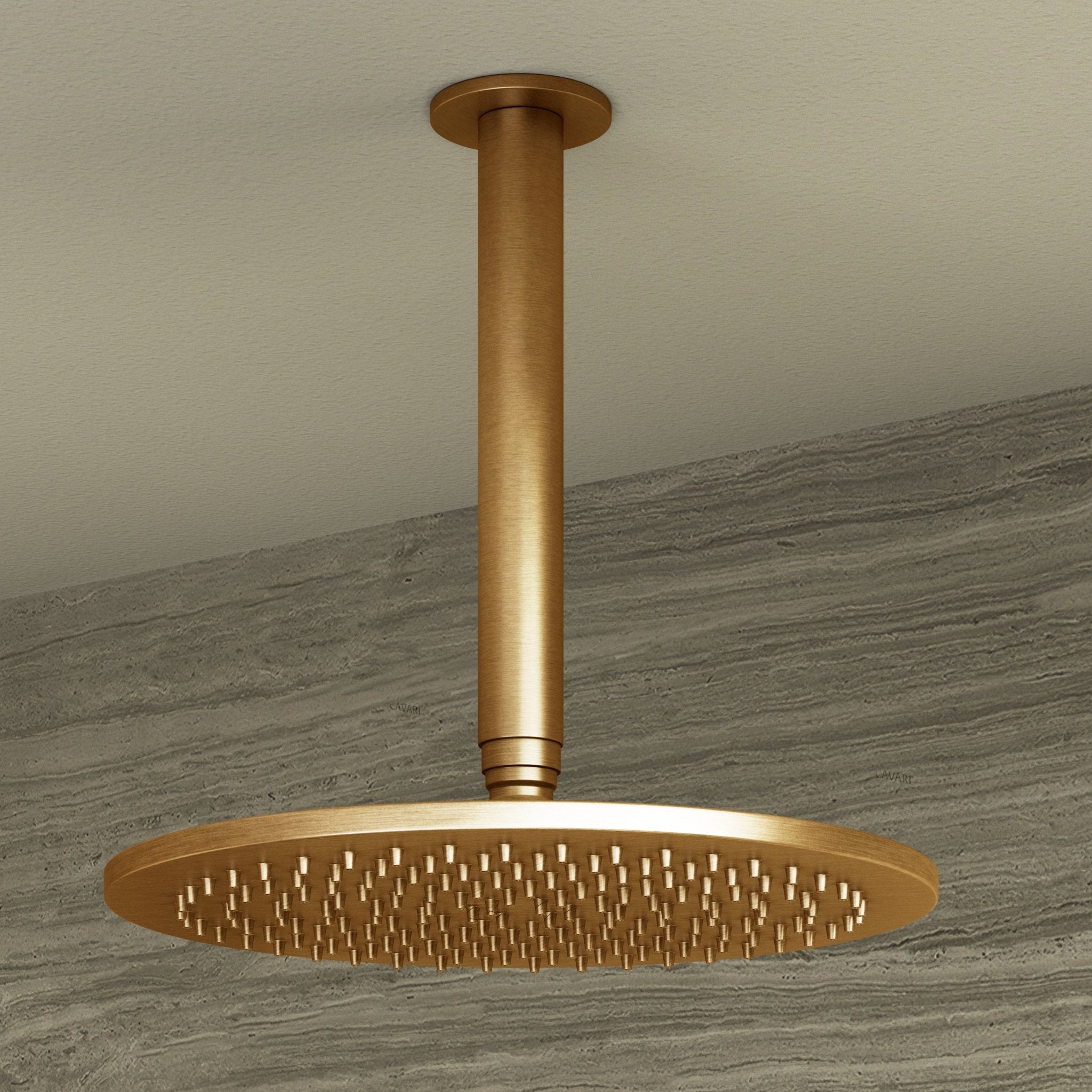 Image of Strata 2-Way Thermostatic Shower Set – Ceiling Mounted Overhead & Short Spout - Cavari