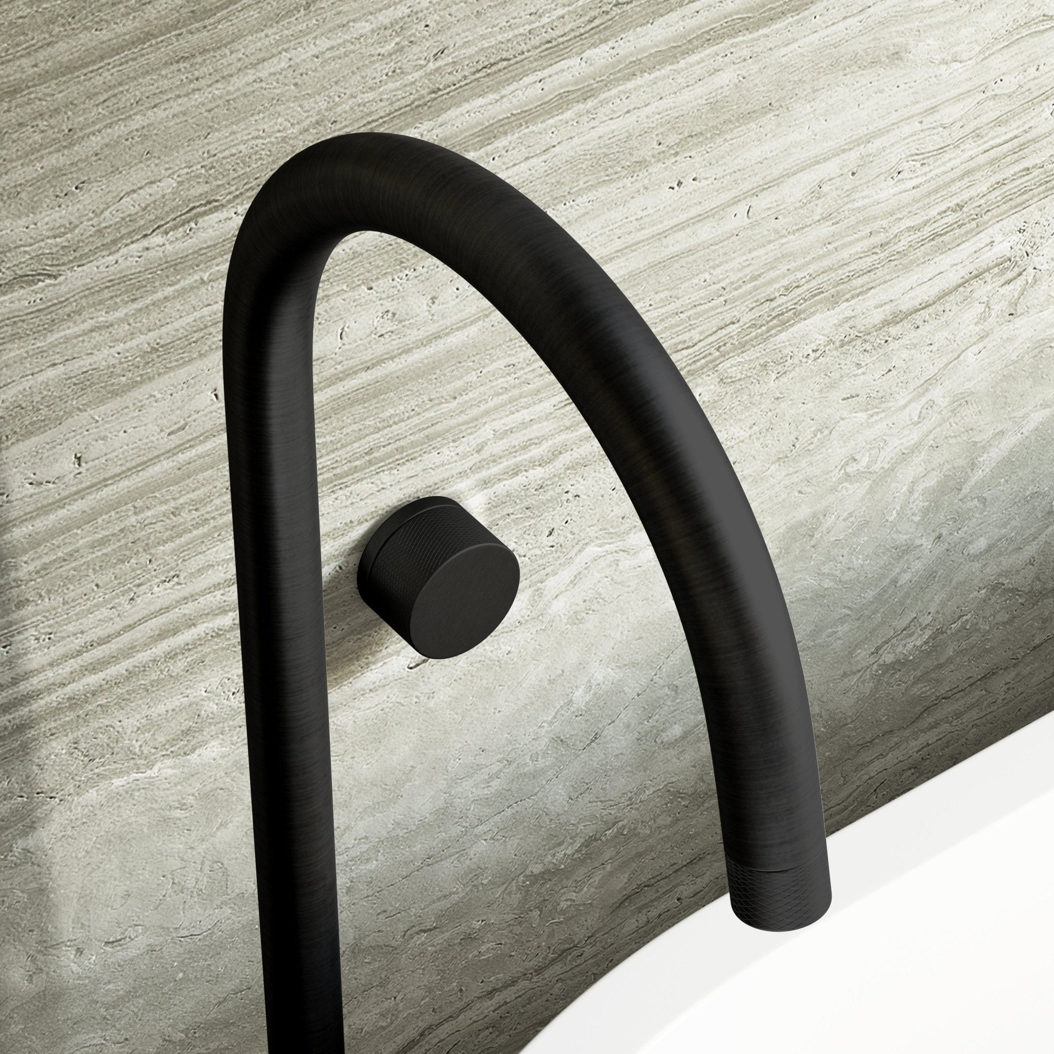 Image of Strata Bath Set – 1 Way Wall Mixer & Floor Standing Spout - Cavari